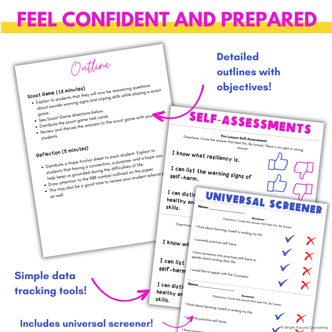 Middle School Counseling Lessons BUNDLE - 10 SEL Lessons for Middle School - Image 5