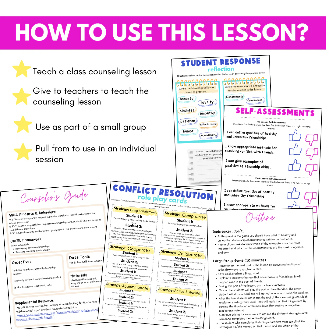 Middle School Friendship Lesson - Healthy Vs. Unhealthy Friendships SEL Lesson - Image 12