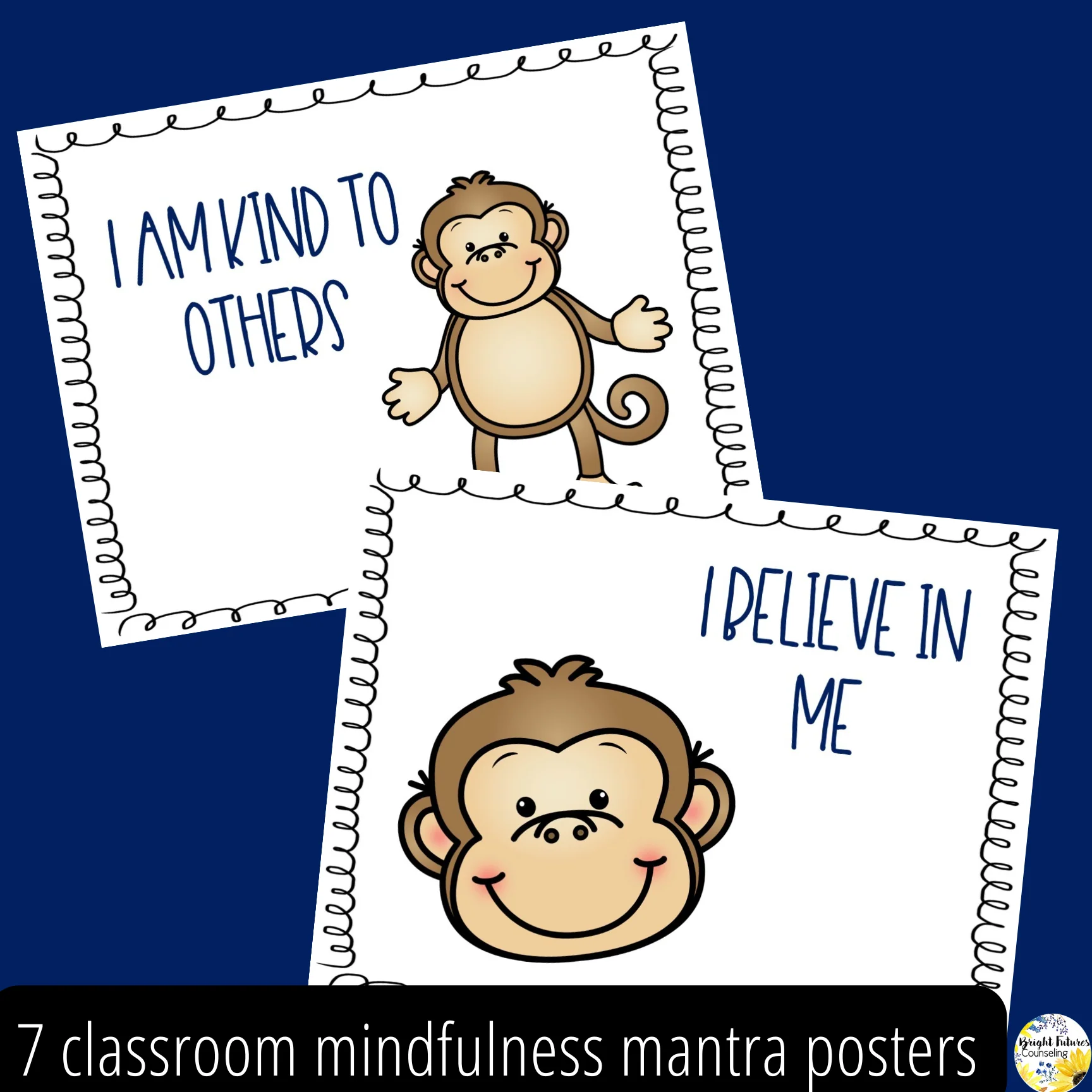 Mindful Monkey Mantras - Counseling Office and Classroom Decor - Image 2