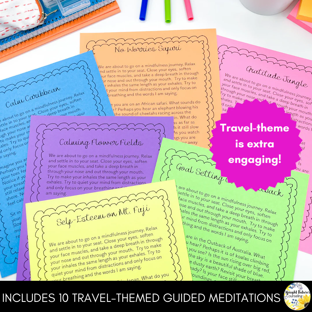 Mindfulness Meditations - 10 Calm Classroom Guided Meditations to Promote Focus - Image 2