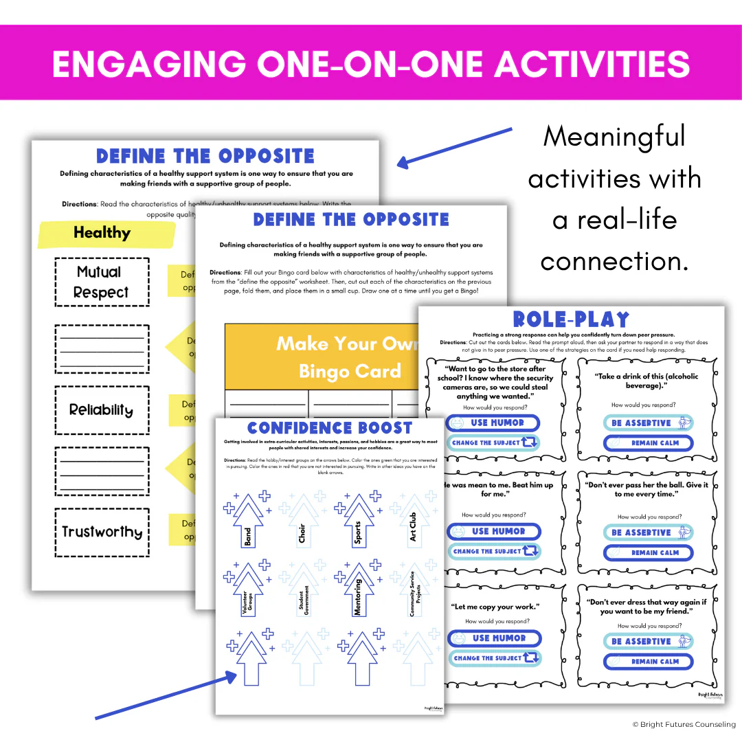 Peer Pressure Individual Counseling Curriculum for Middle School Counseling - Image 10