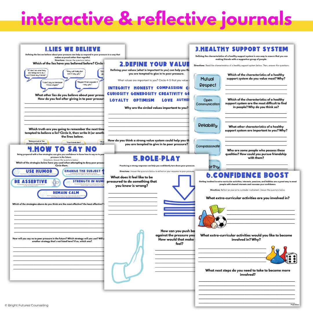 Peer Pressure Individual Counseling Curriculum for Middle School Counseling - Image 11