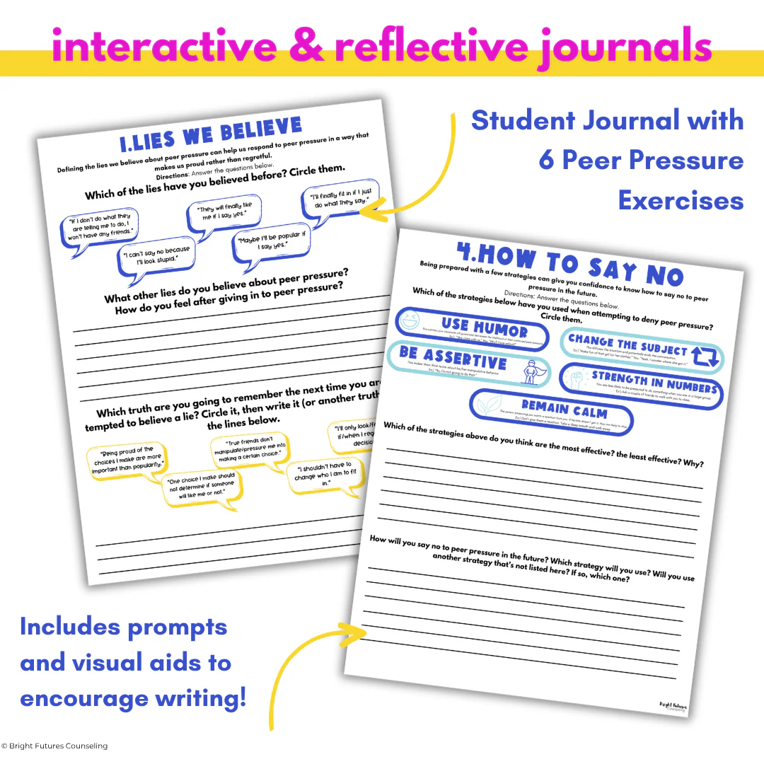 Peer Pressure Individual Counseling Curriculum for Middle School Counseling - Image 12