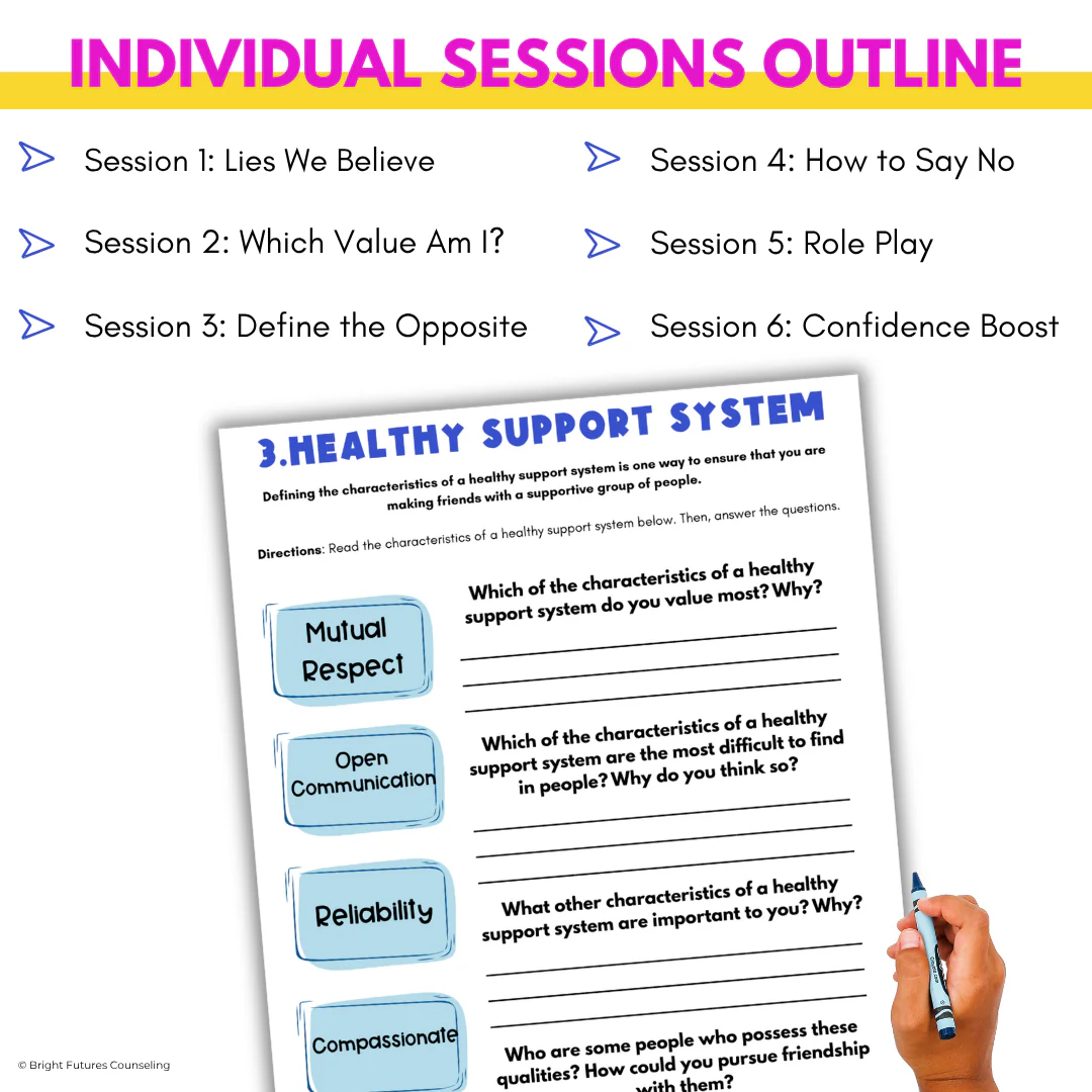 Peer Pressure Individual Counseling Curriculum for Middle School Counseling - Image 8