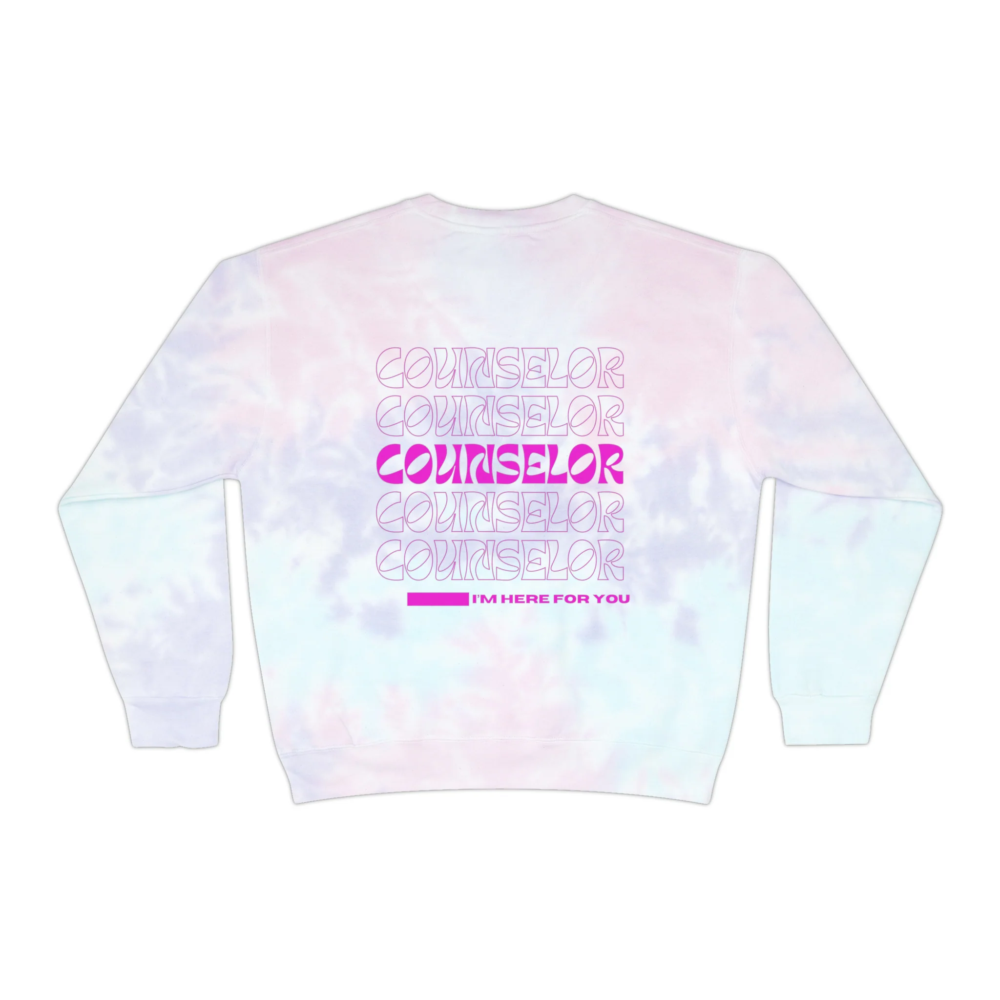 Pink Counselor Tie-Dye Sweatshirt - Image 3