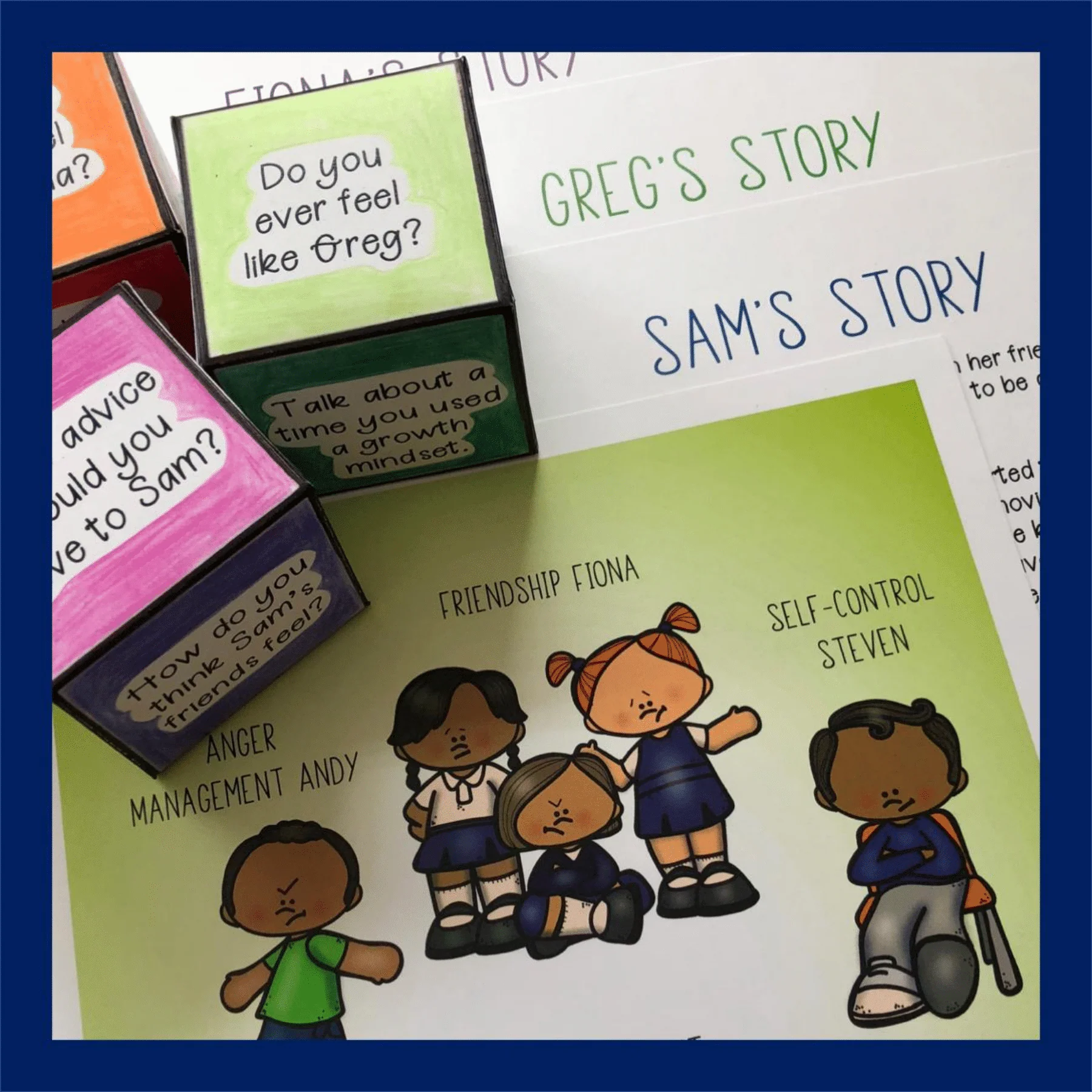 Prosocial Behaviors and Social Stories Counseling Social Skills Activity - Image 2