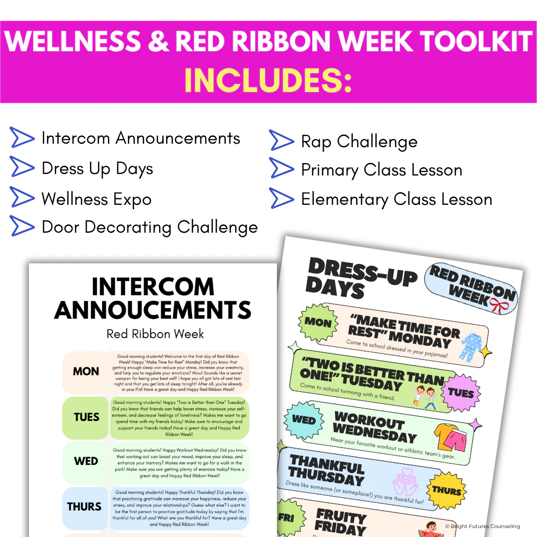 Red Ribbon Week Editable Toolkit - Wellness Week and Red Ribbon Week Flyers - Image 4
