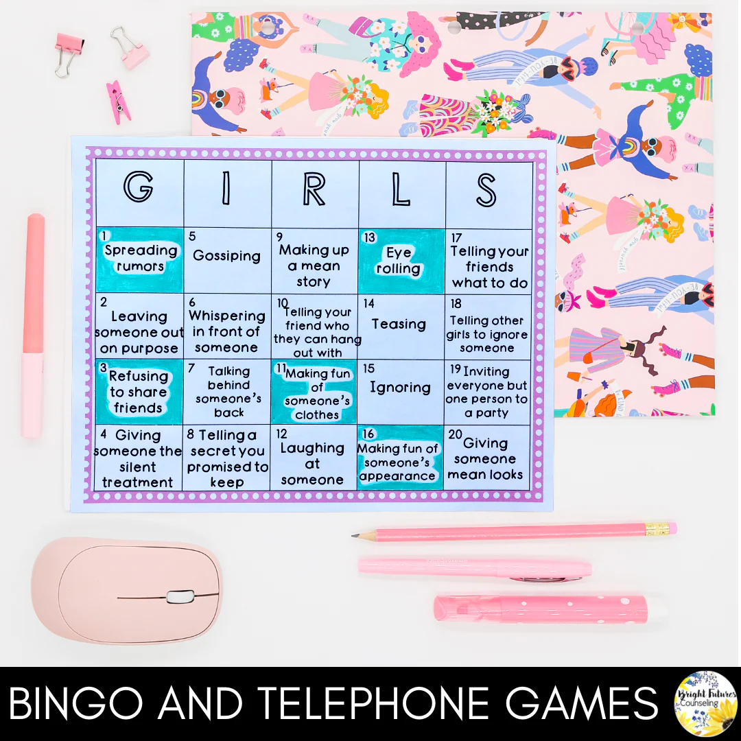 Relational Aggression and Bullying Counseling Activities Girls Guide to Bullying - Image 6
