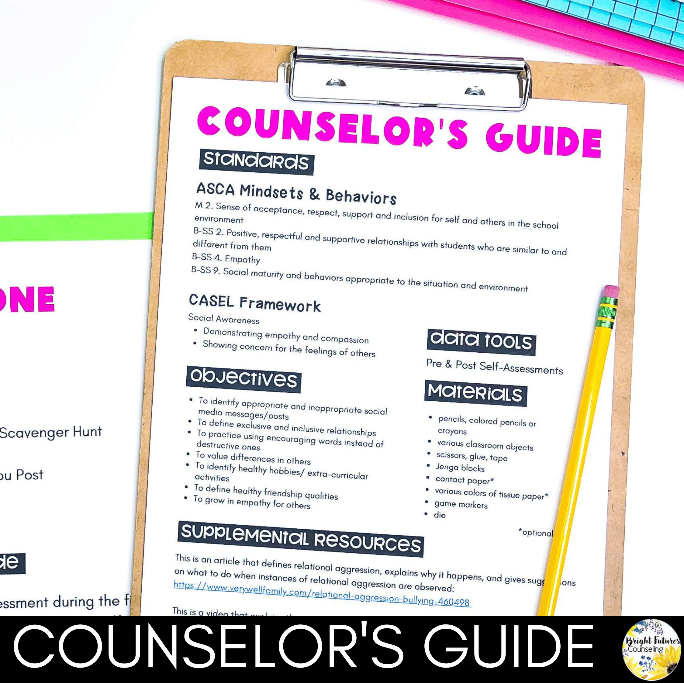 Relational Aggression School Counseling Small Group - ASCA & CASEL Aligned - Image 3