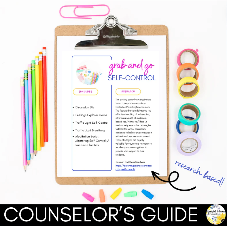 Grab-And-Go Research-Based School Counseling Lessons, Games, & Activities BUNDLE - Image 4