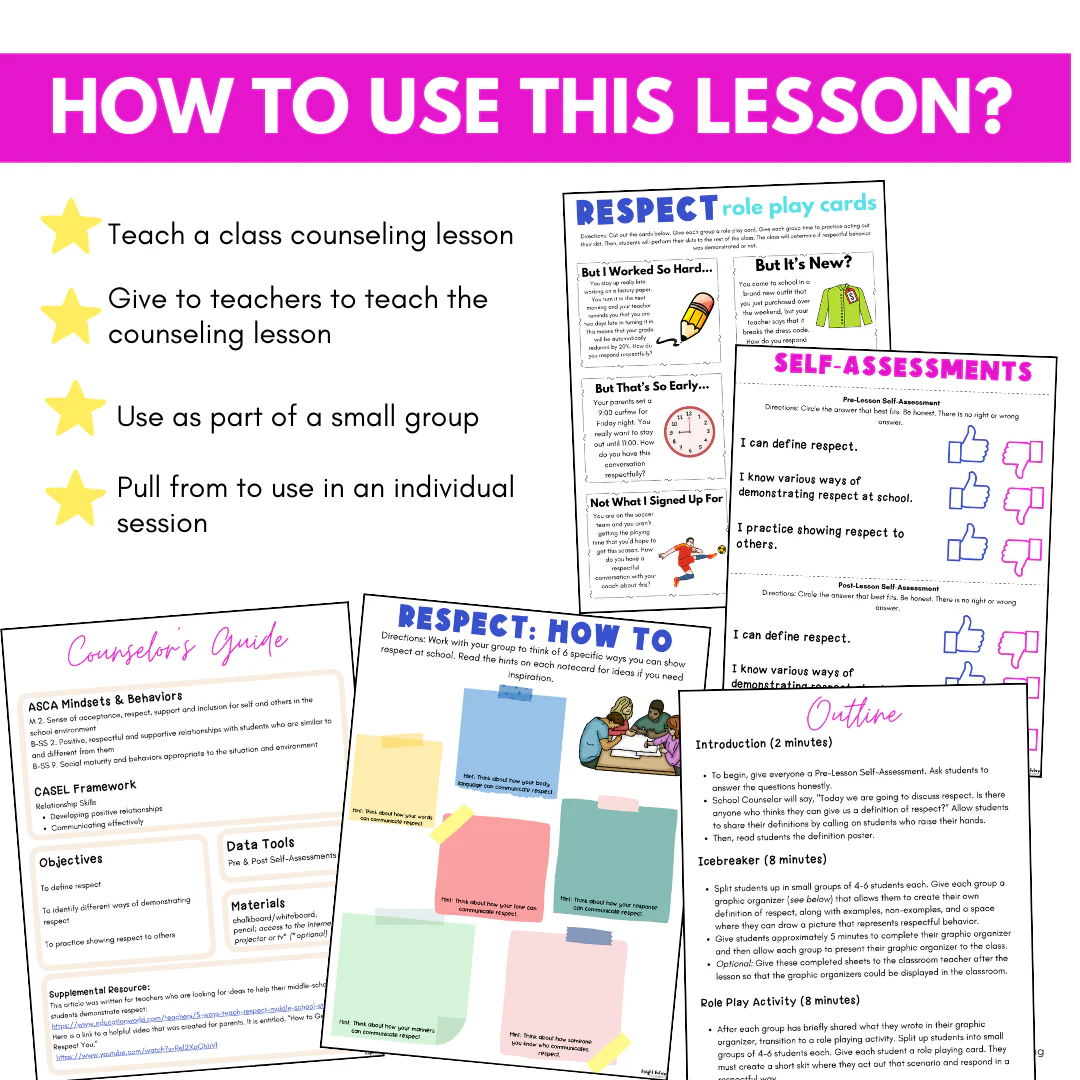 Respect Activities for Middle School - Respect SEL and School Counseling Lesson - Image 12