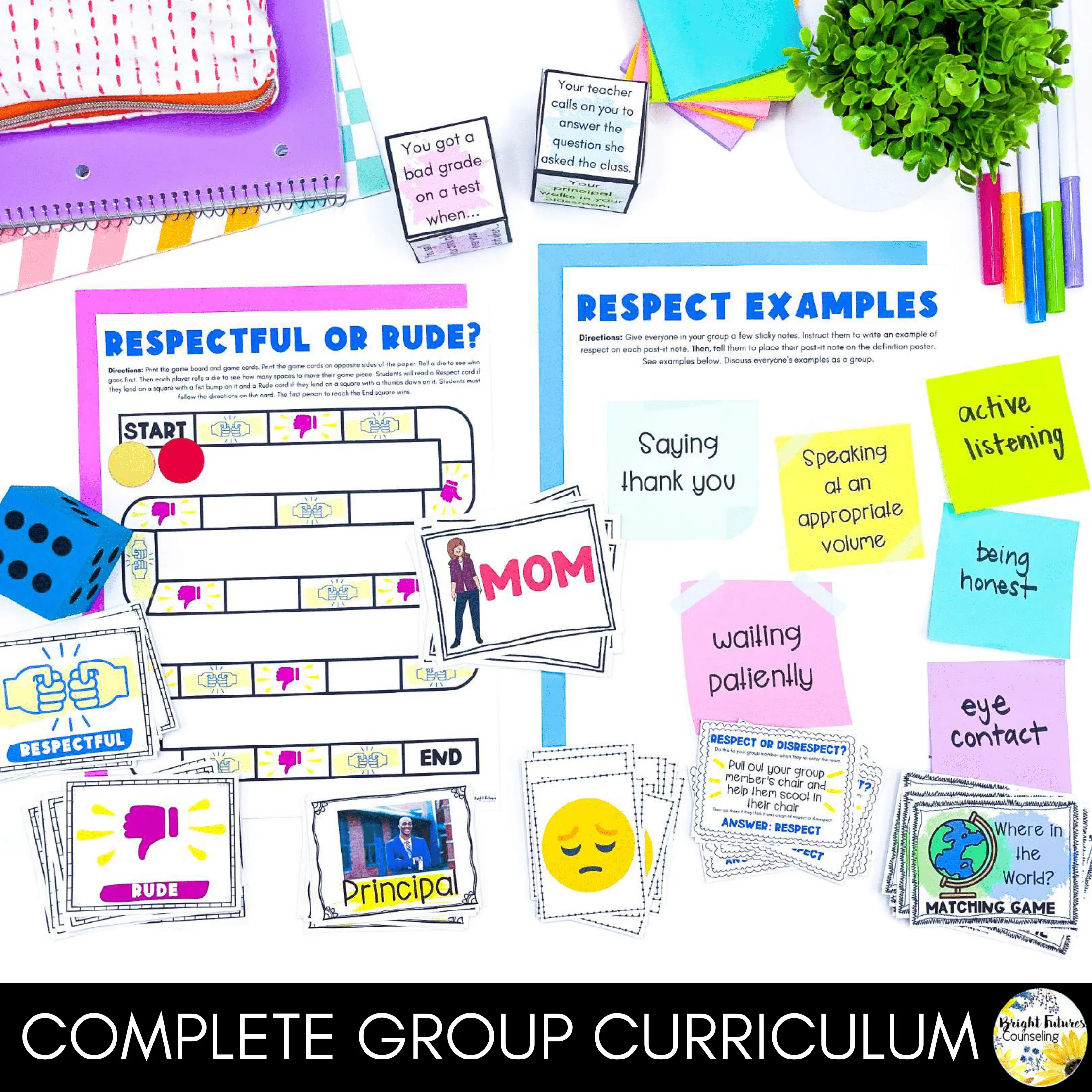 Respect Lesson and Activities - Group Counseling Lesson Plans for Middle School - Image 2