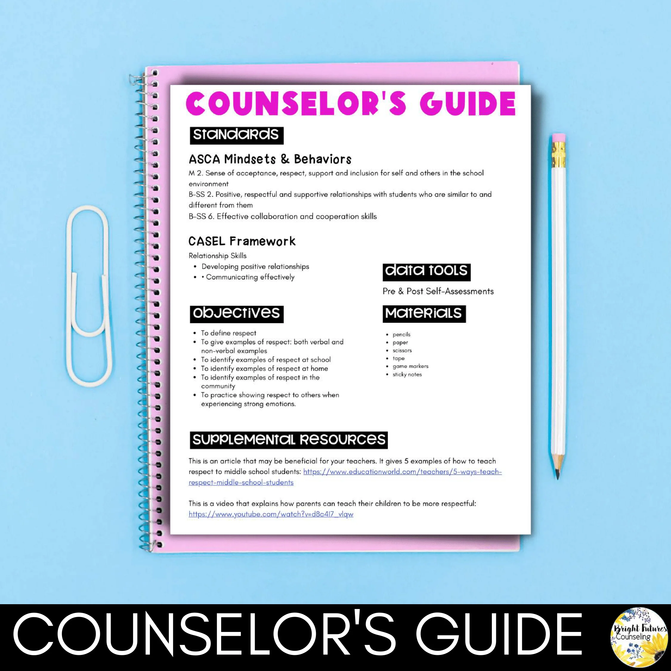 Respect Lesson and Activities - Group Counseling Lesson Plans for Middle School - Image 3