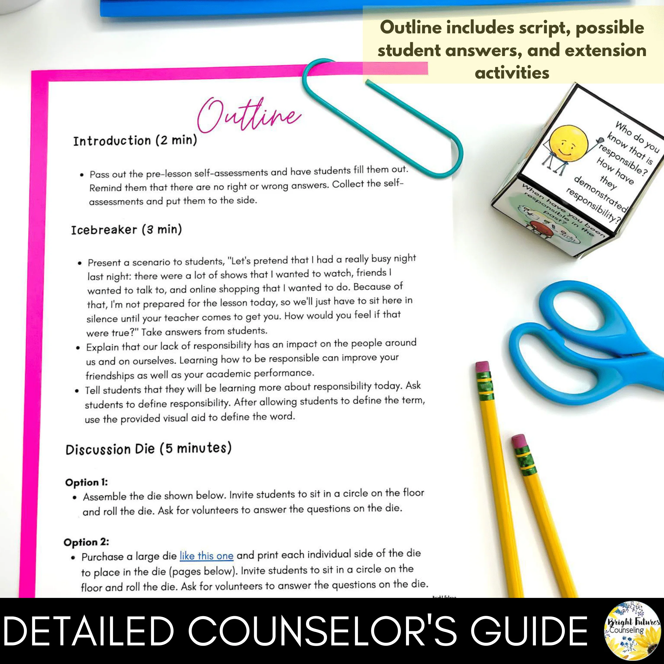 Responsibility Lesson for Social Emotional Learning and School Counseling - Image 2