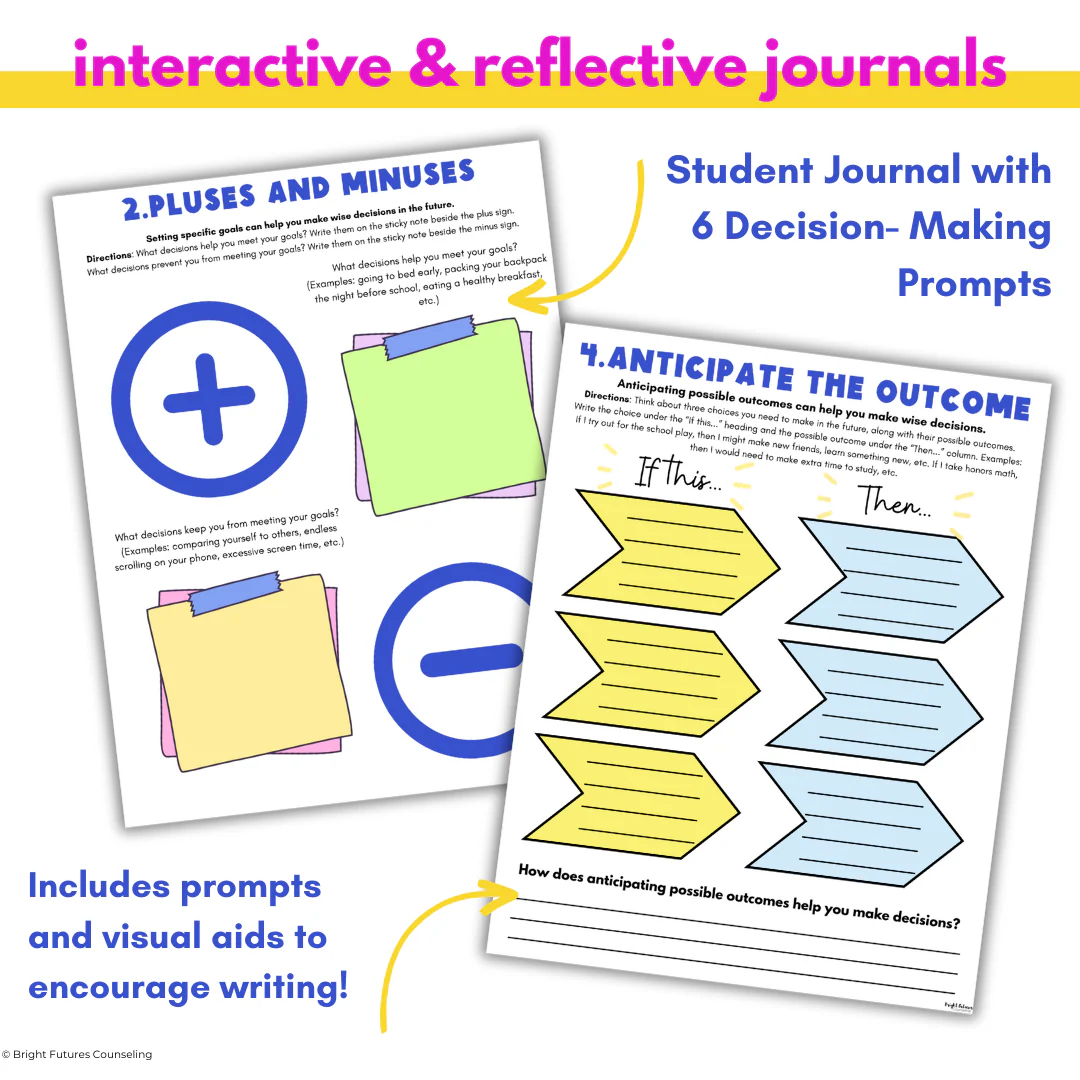 Responsible Decision Making Middle School Counseling - Choices and Consequences - Image 12