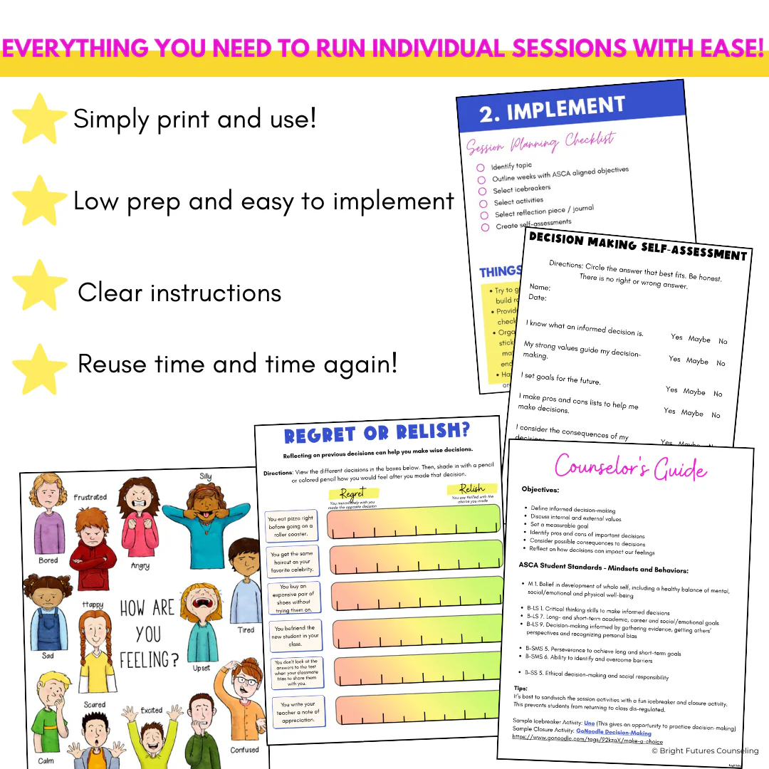 Responsible Decision Making Middle School Counseling - Choices and Consequences - Image 13