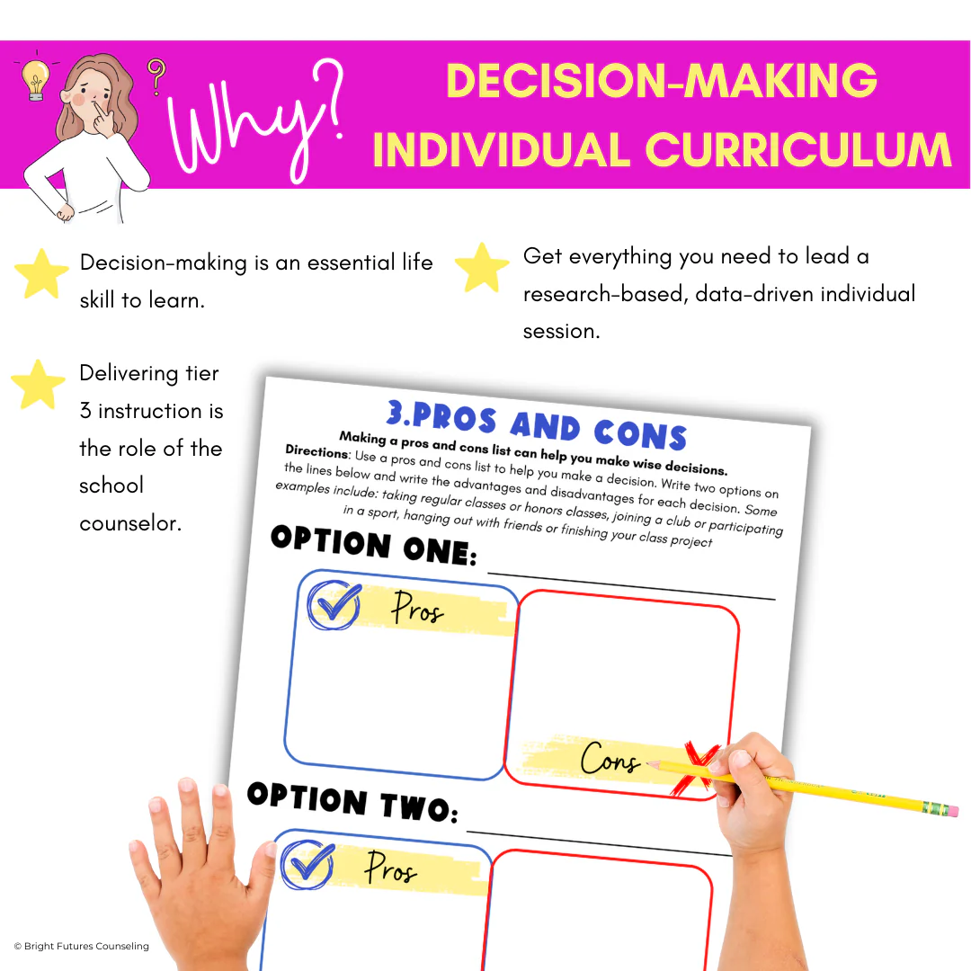 Responsible Decision Making Middle School Counseling - Choices and Consequences - Image 3