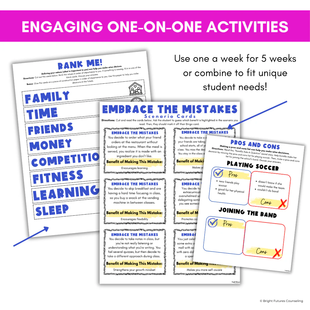 Responsible Decision Making Middle School Counseling - Choices and Consequences - Image 9