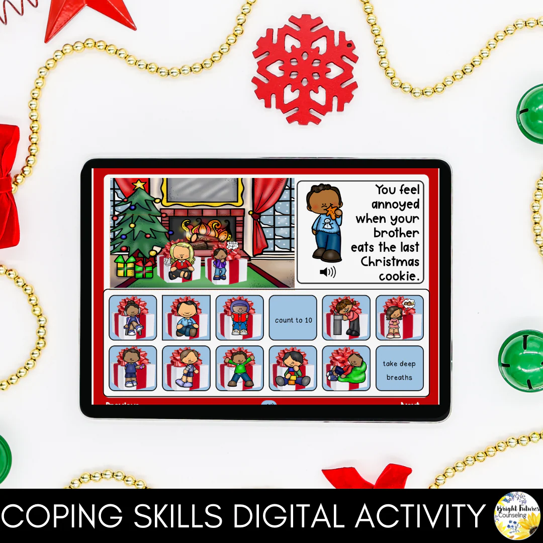 Winter and Christmas Themed School Counseling Christmas Fun Activities Bundle - Image 3