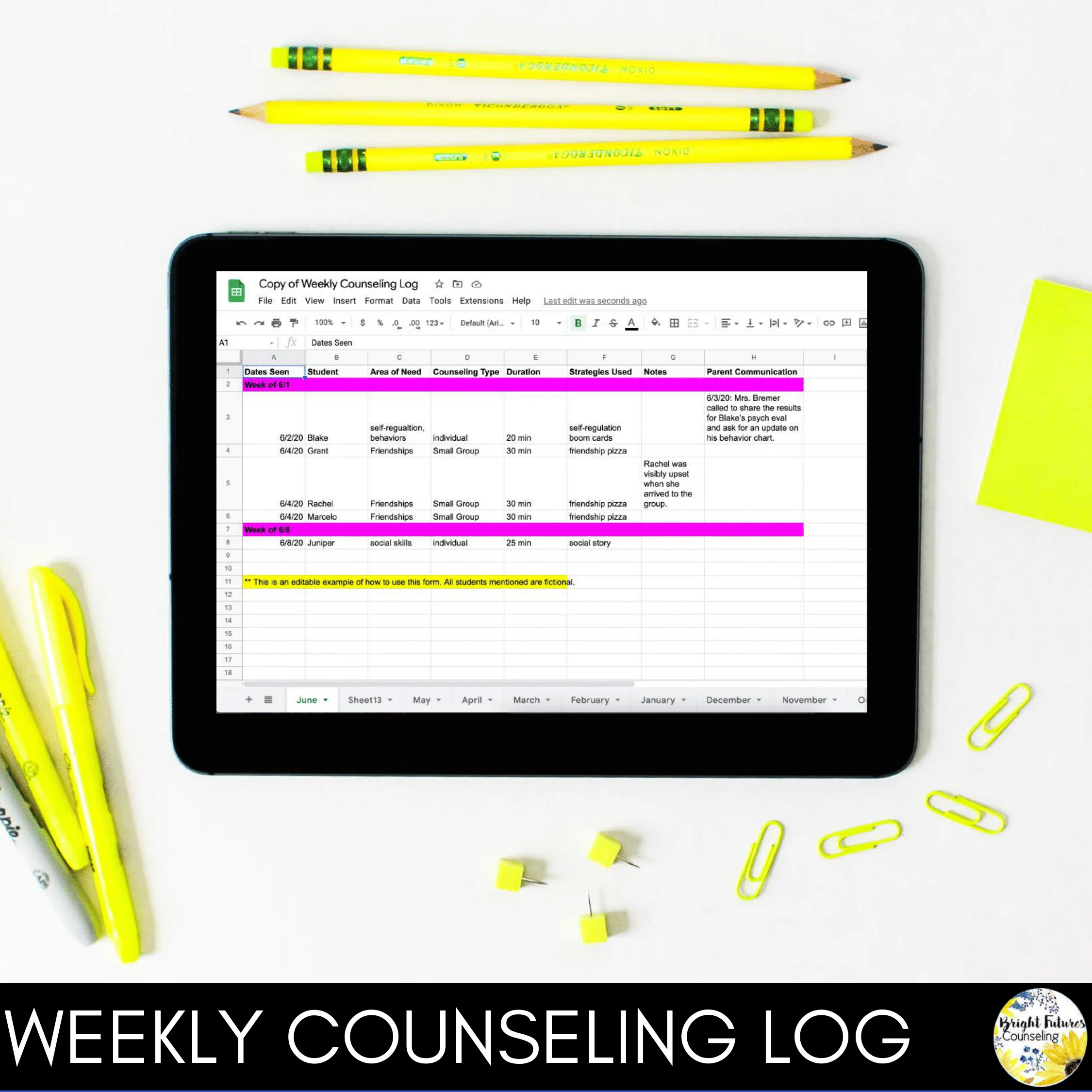 School Counseling Data Tracking Tools Bundle - Data Driven Counseling Program - Image 4