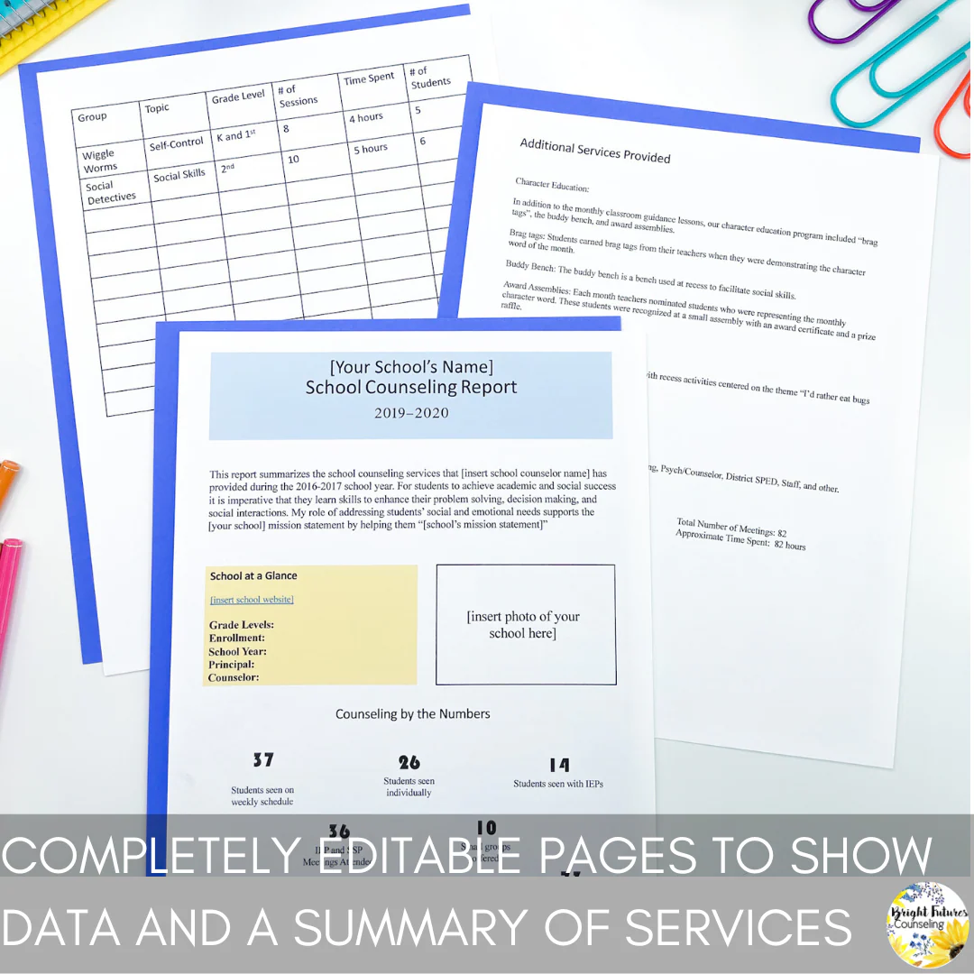 School Counseling EDITABLE End of the Year Report - Image 2