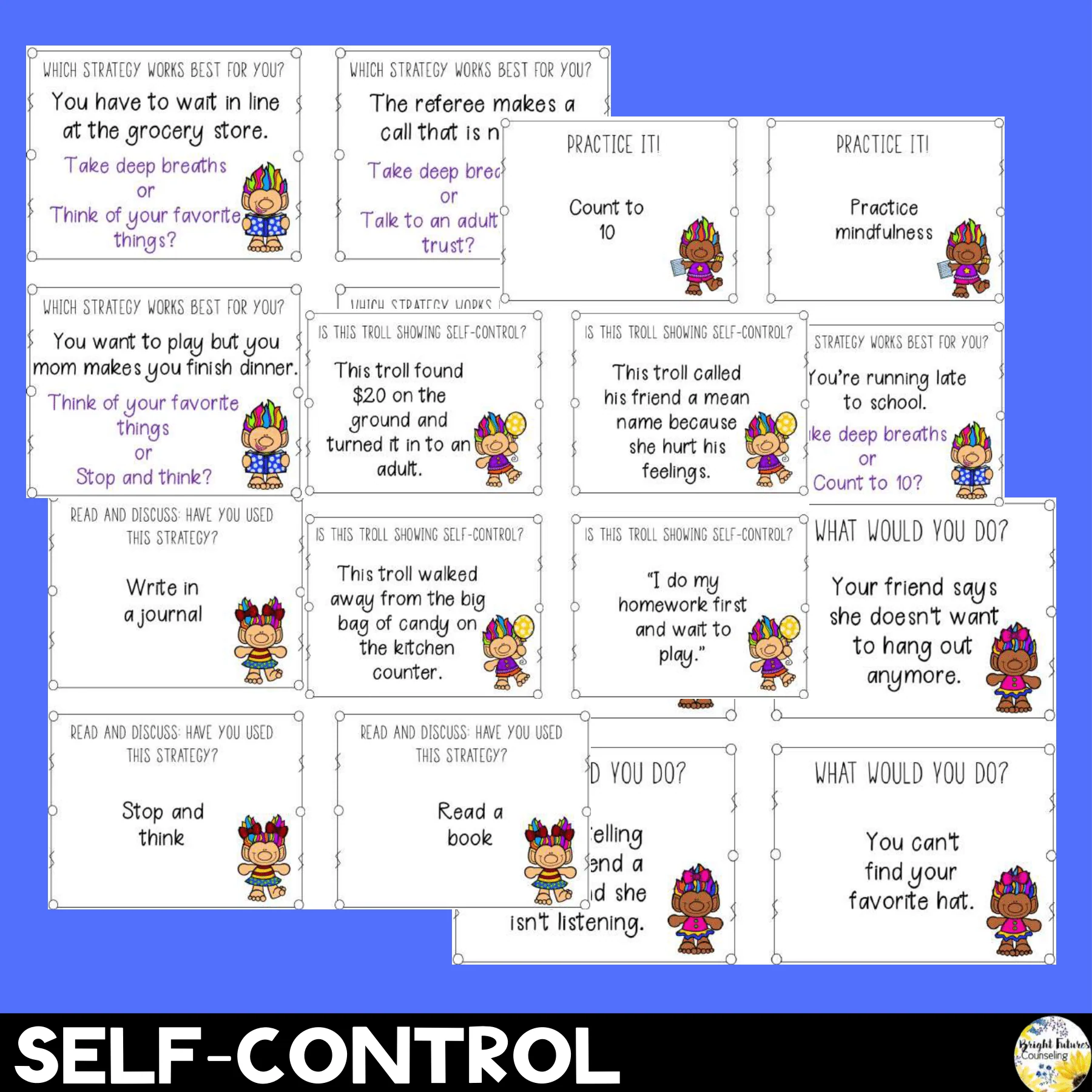 School Counseling SEL Discussion Cards Bundle - Image 6