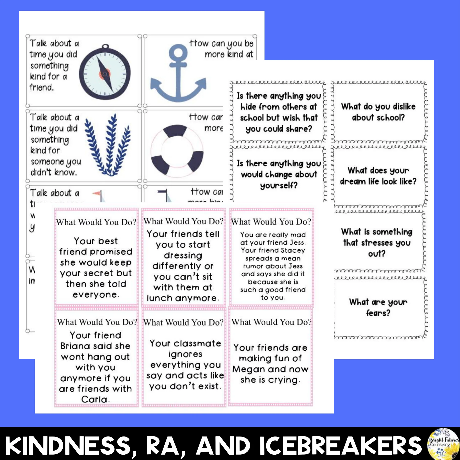 School Counseling SEL Discussion Cards Bundle - Image 8