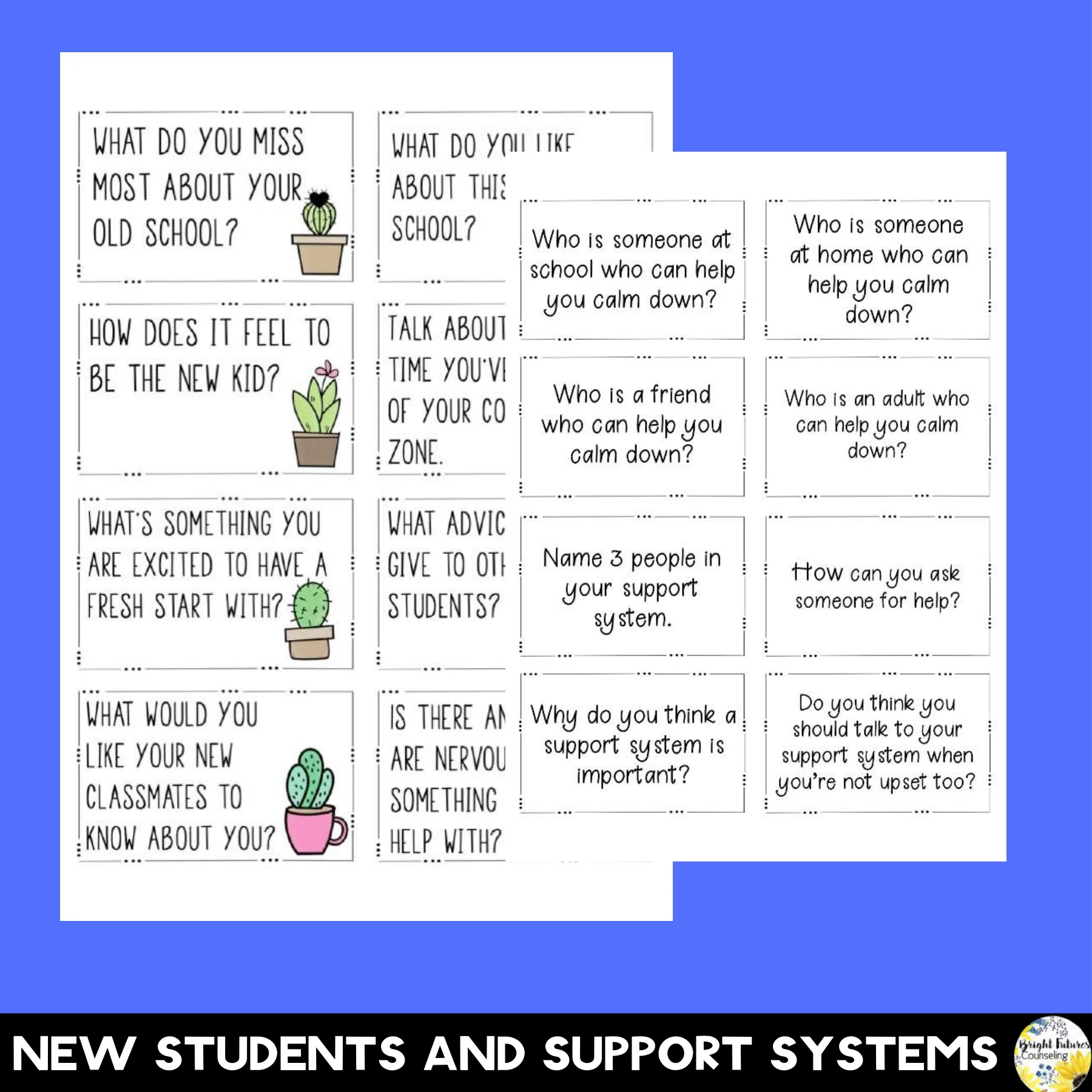 School Counseling SEL Discussion Cards Bundle - Image 9
