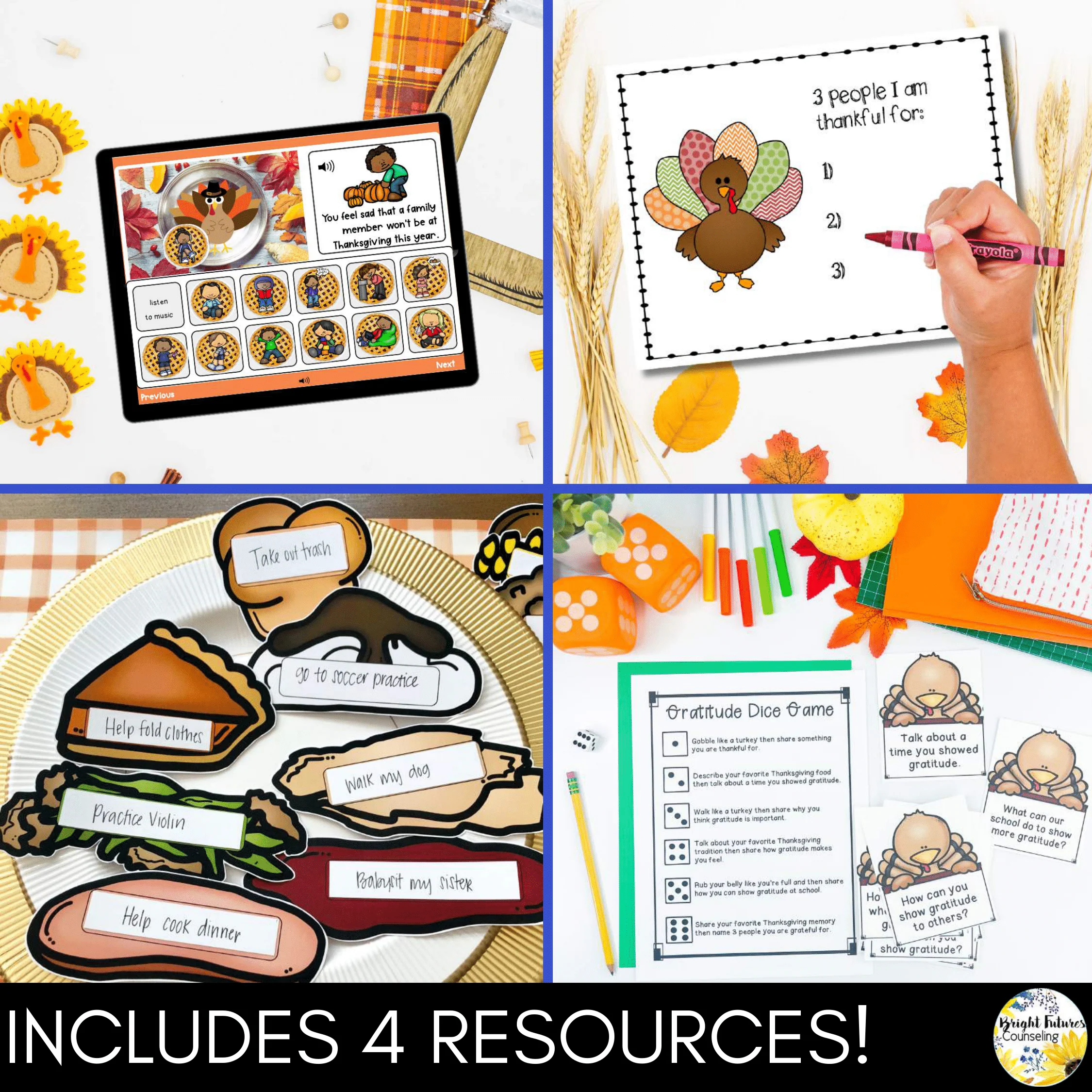 School Counseling Thanksgiving Bundle + Digital Activities for Distance Learning - Image 6