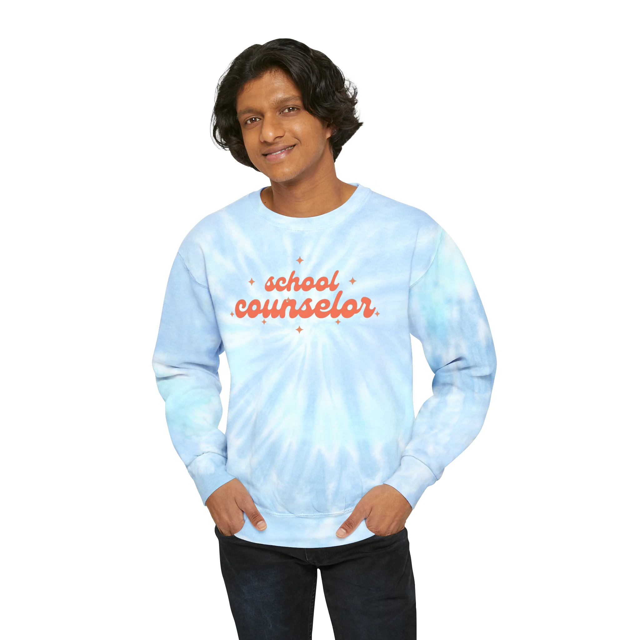 School Counselor Tie-Dye Sweatshirt - Image 4