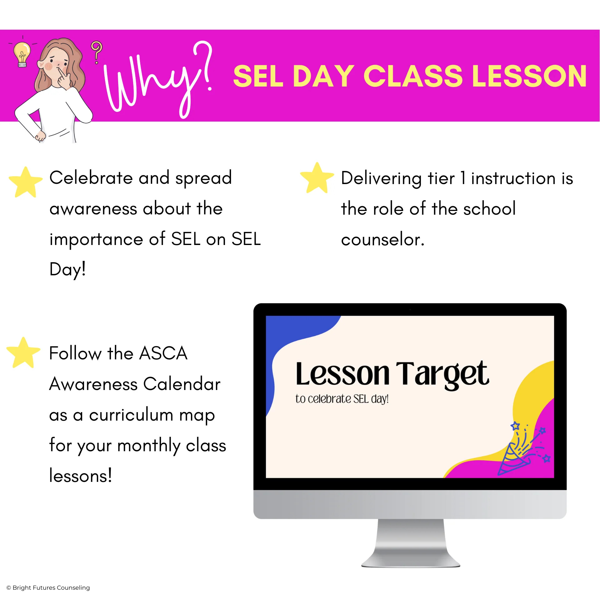 SEL Day Lesson- ASCA Awareness School Counseling Lesson - Image 3