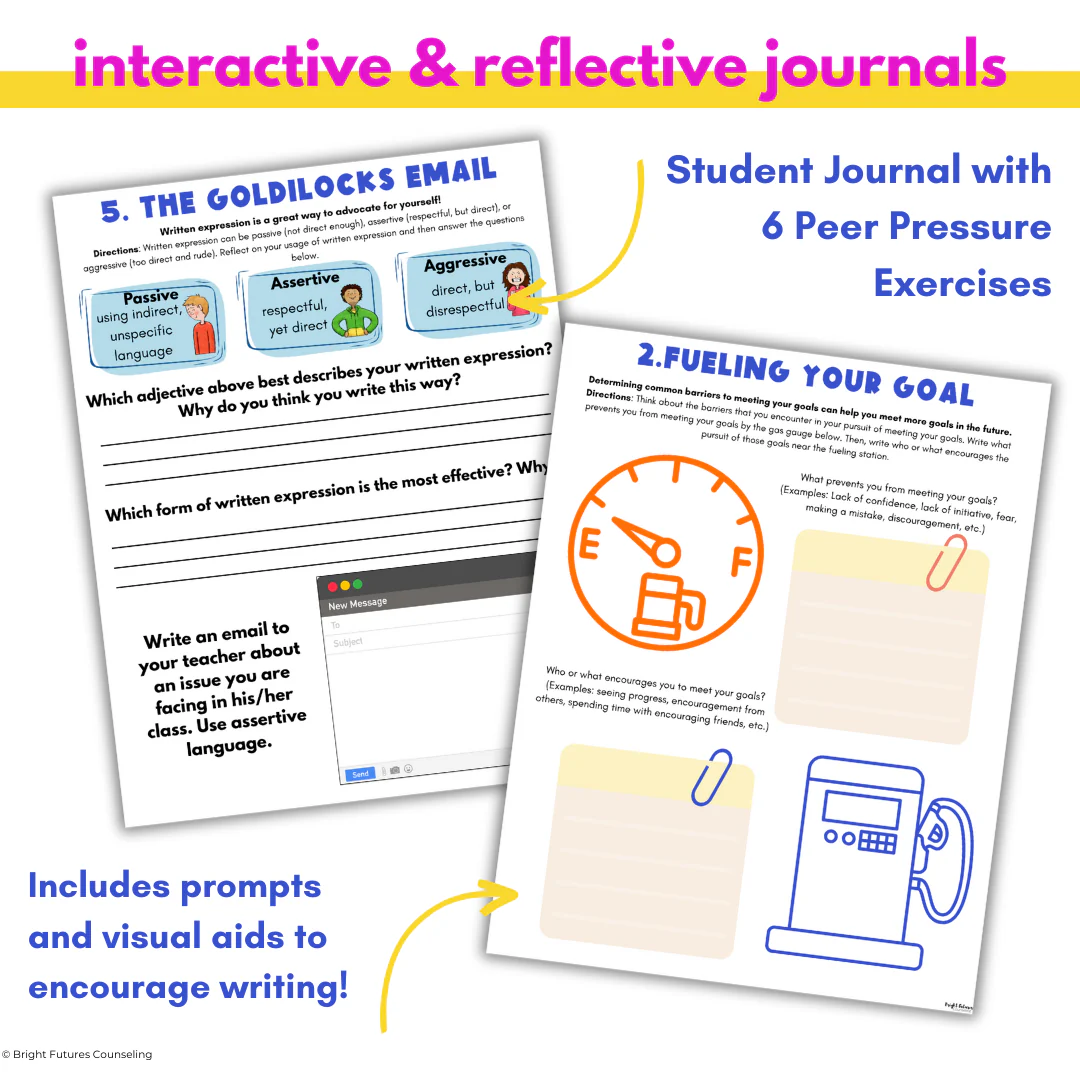 Self-Advocacy Middle School Individual Counseling - Self-Advocacy Worksheets - Image 12