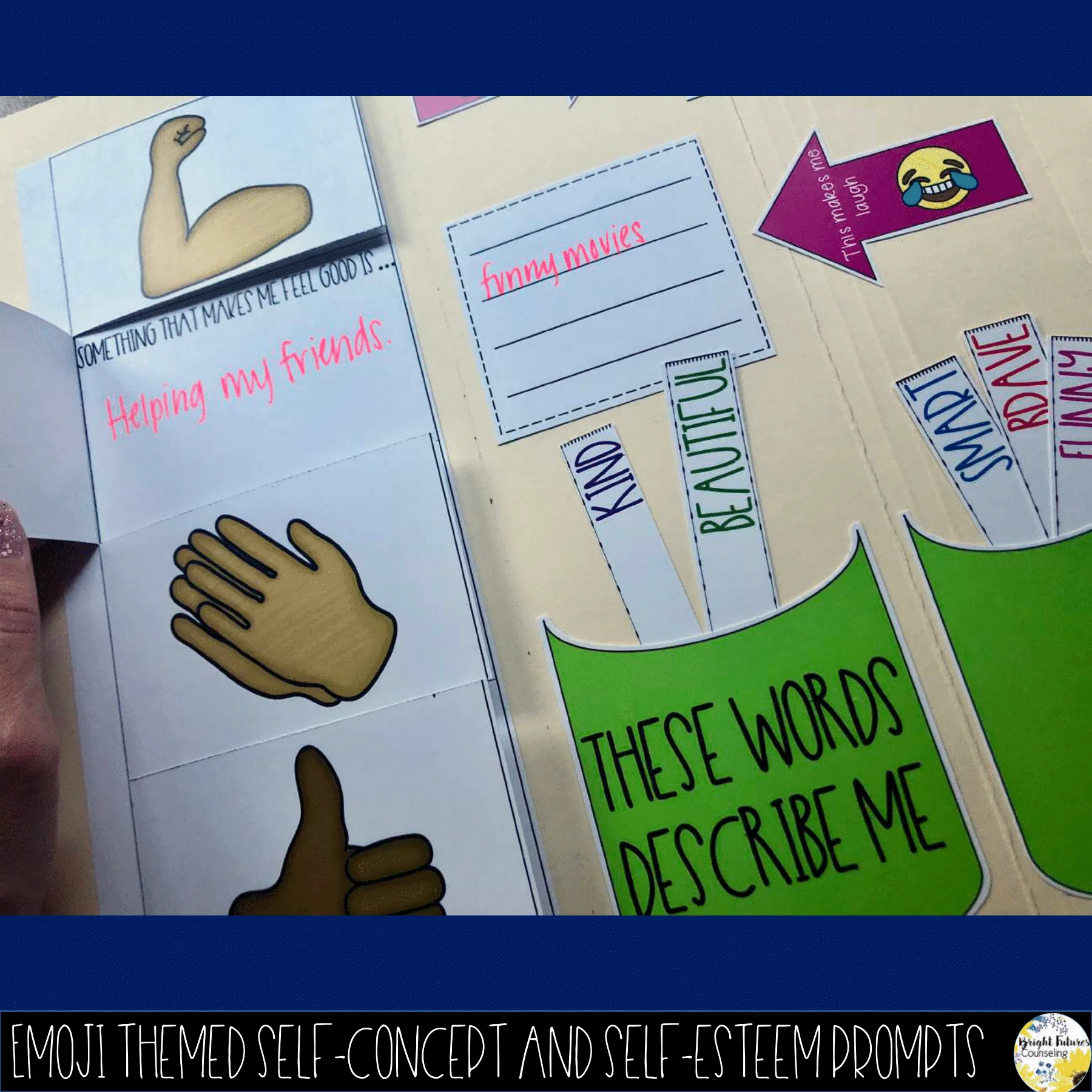 Self-Concept and Self-Esteem Scrapbook All About Me Interactive Craft - Image 2