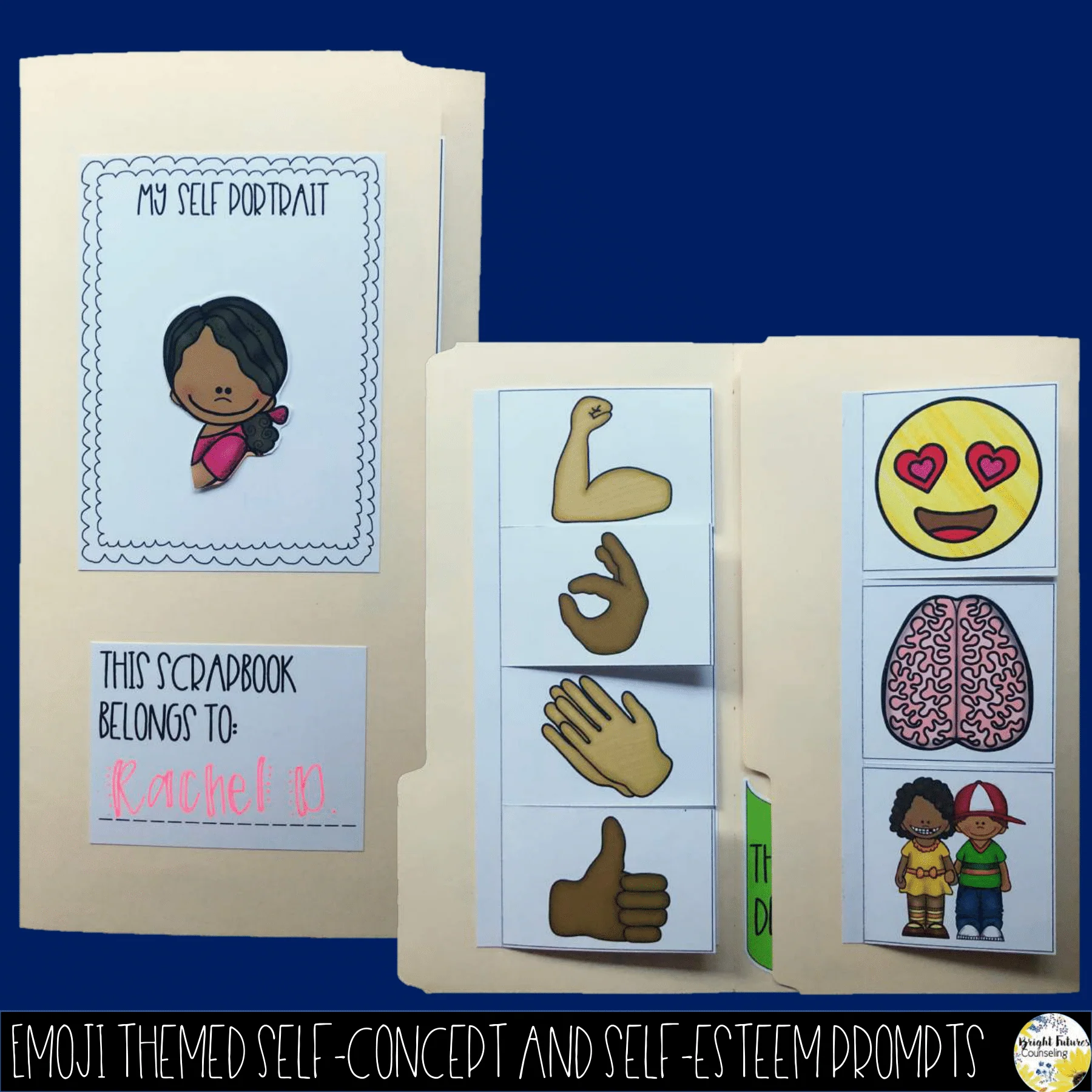 Self-Concept and Self-Esteem Scrapbook All About Me Interactive Craft - Image 3