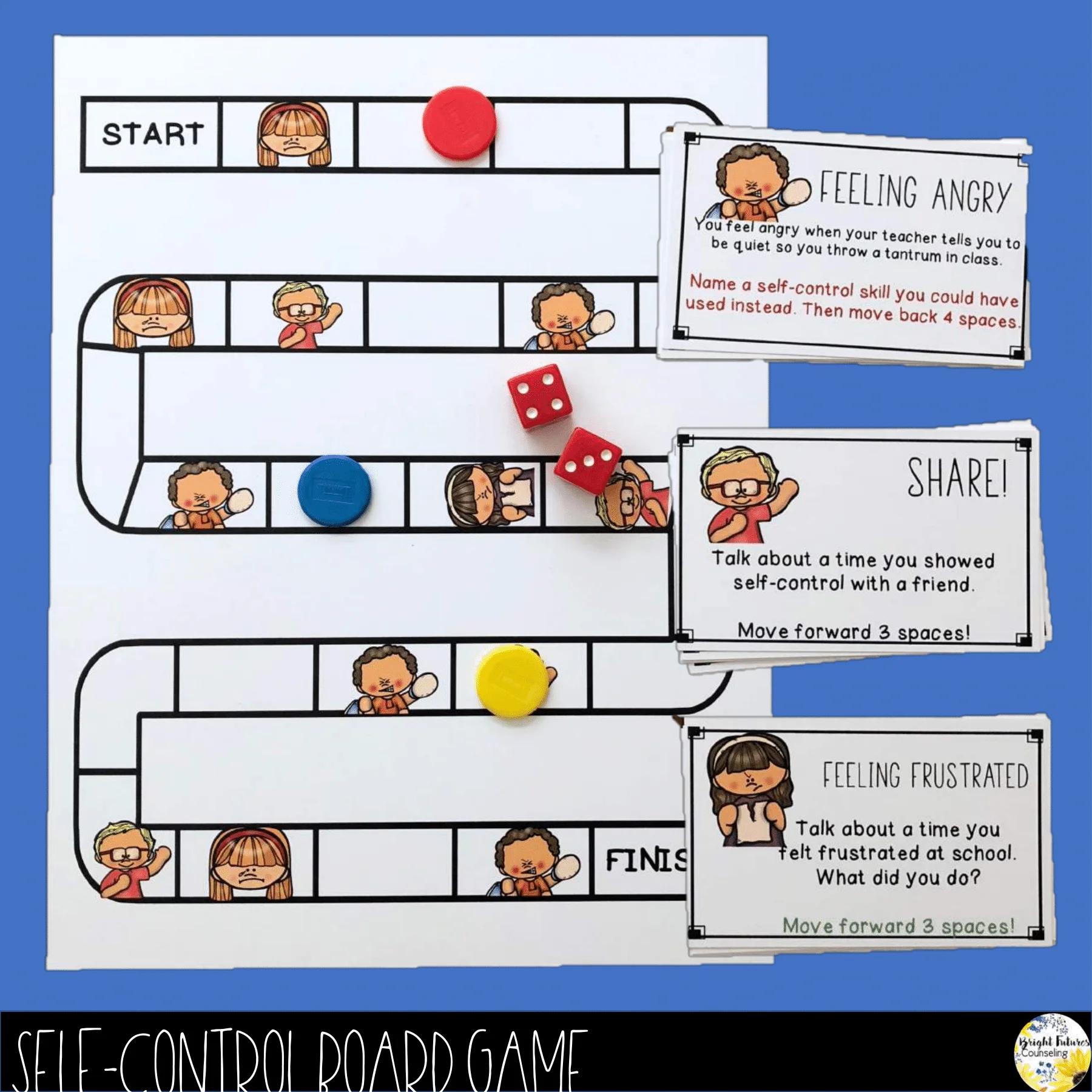 Self-Control Board Game + Digital School Counseling Game - Image 3