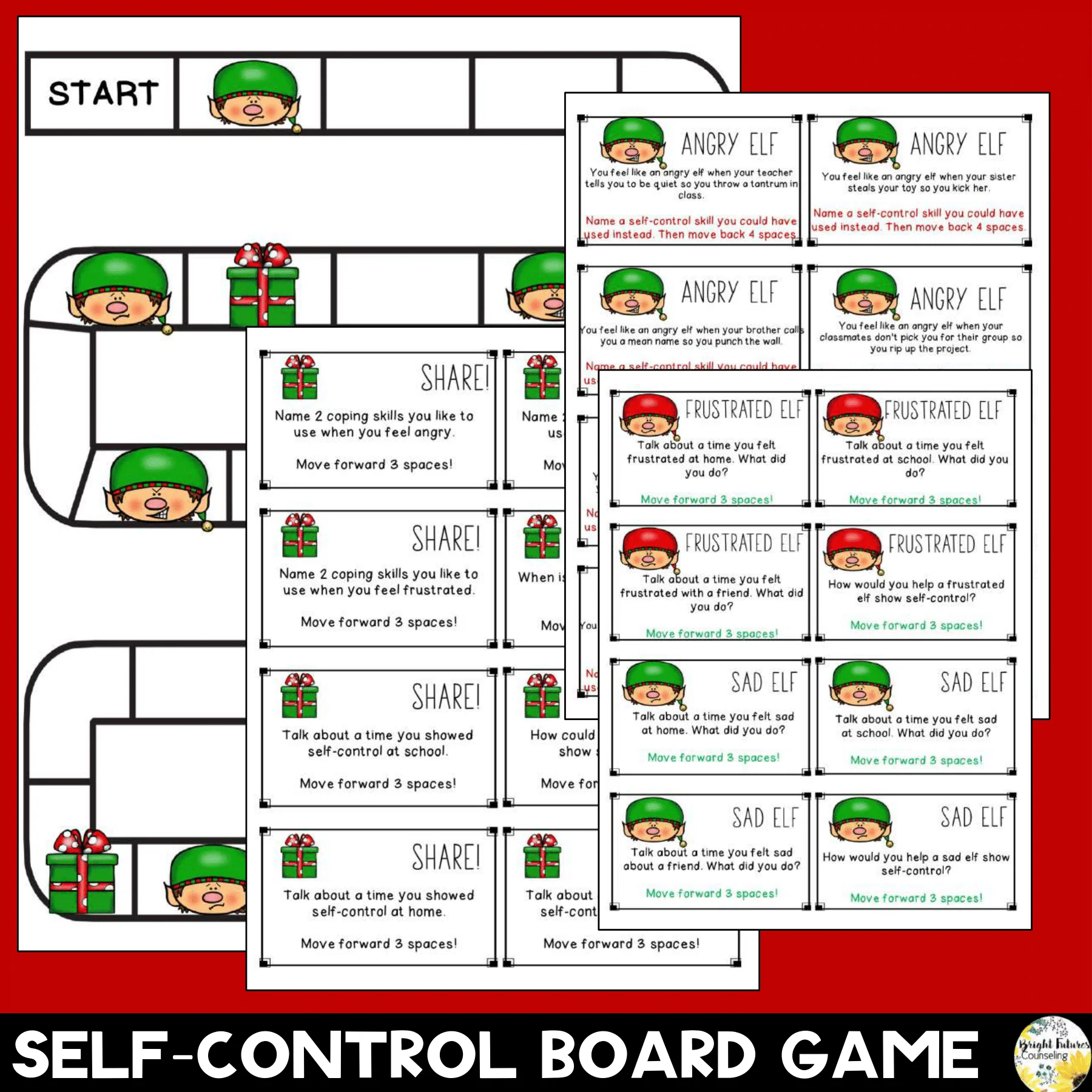 sELF-Control Christmas Game + Google Slides Digital Holiday Board Game - Image 5