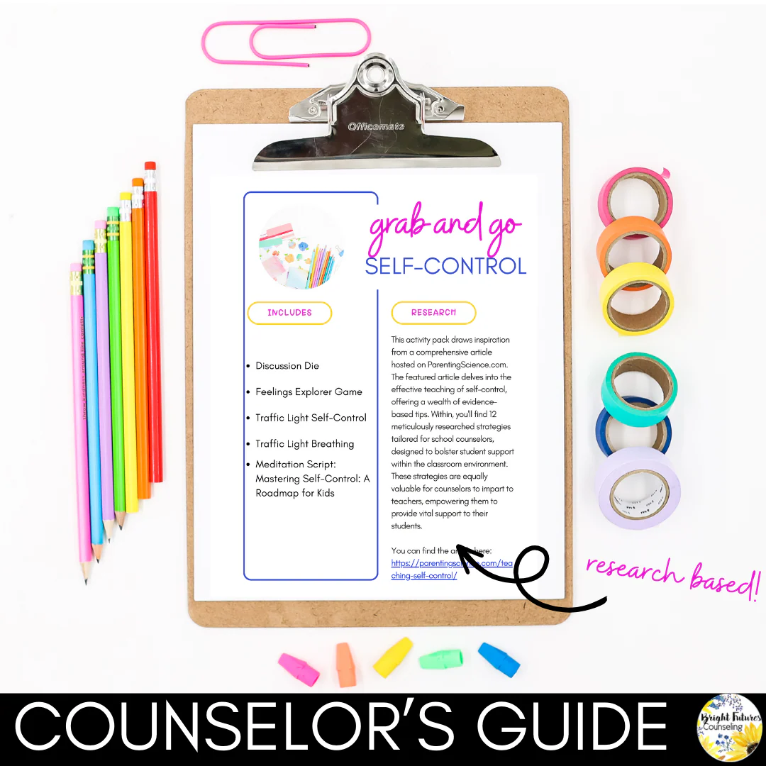 Self-Control Coping Skills Activities for Primary - Image 3