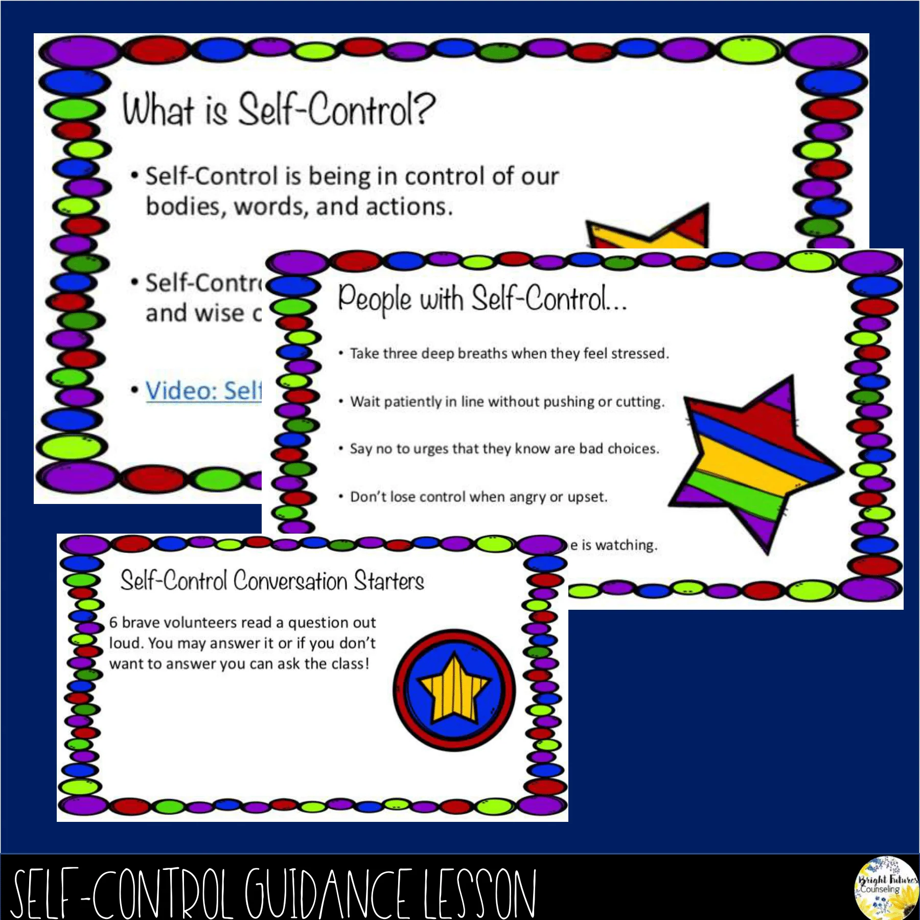 Self-Control Counseling BUNDLE Guidance Lesson Activities and Games - Image 5