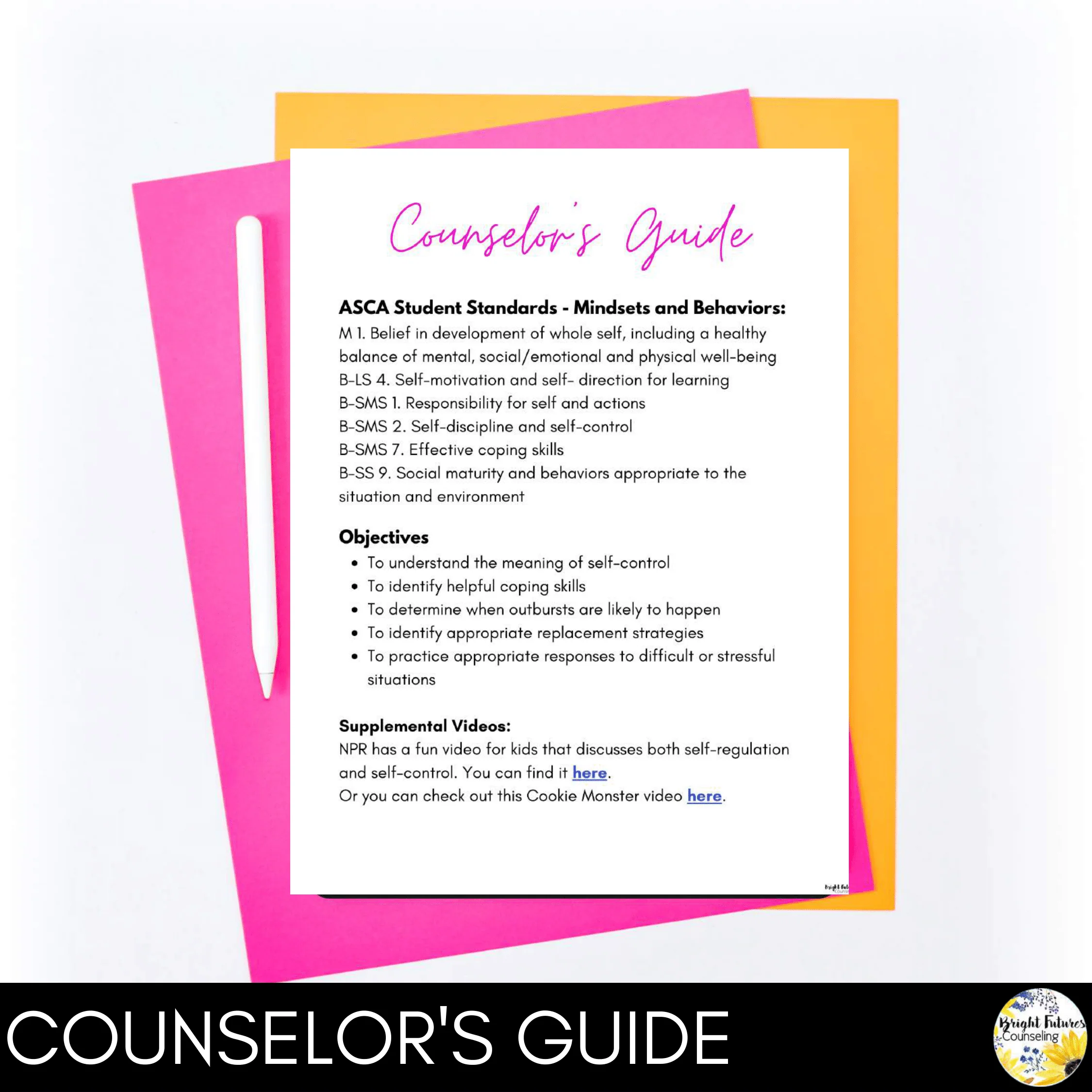 Self-Control Individual Counseling Curriculum + Data Tracking Tools - Image 2