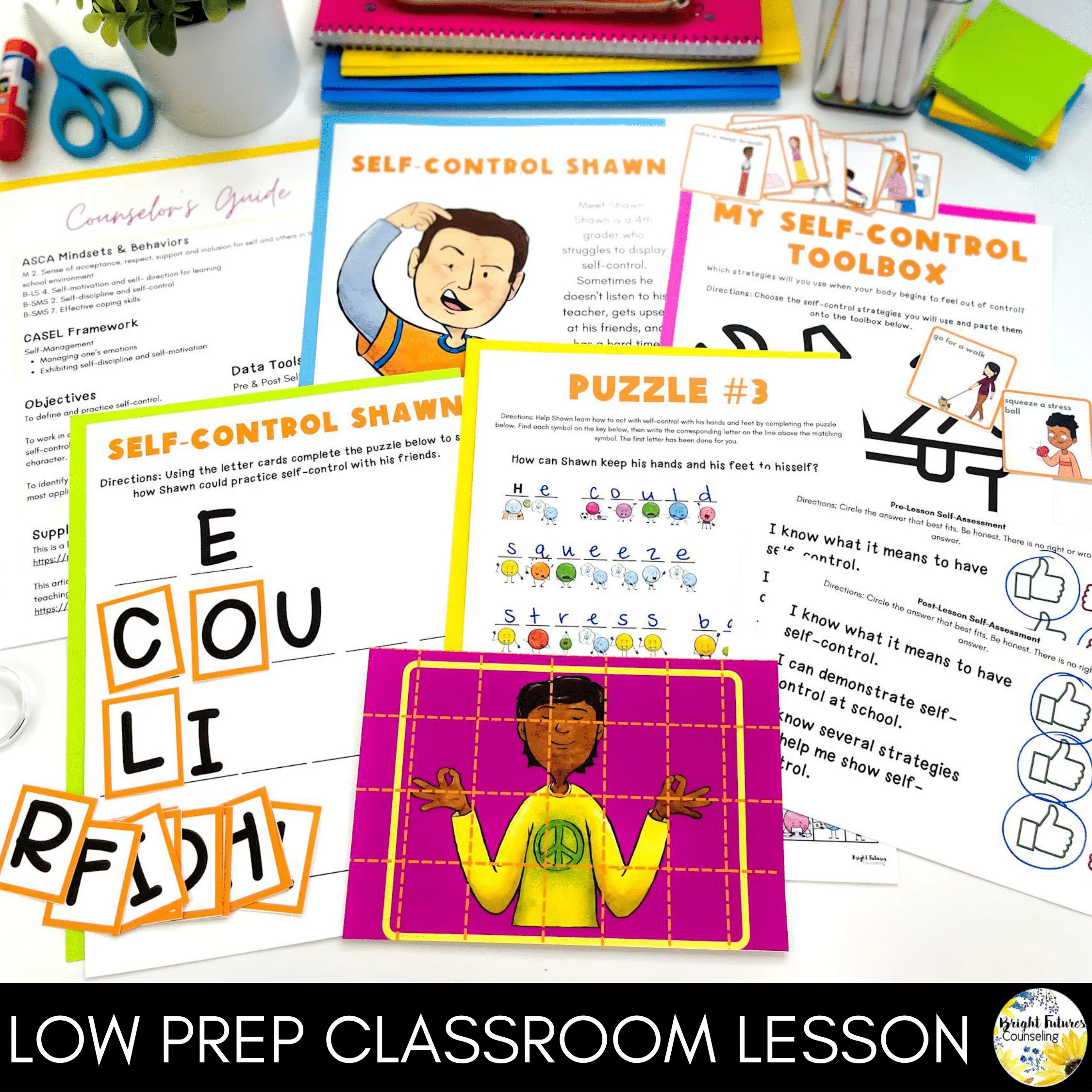 Self-Control Lesson for Social Emotional Learning & Elementary School Counseling - Image 13
