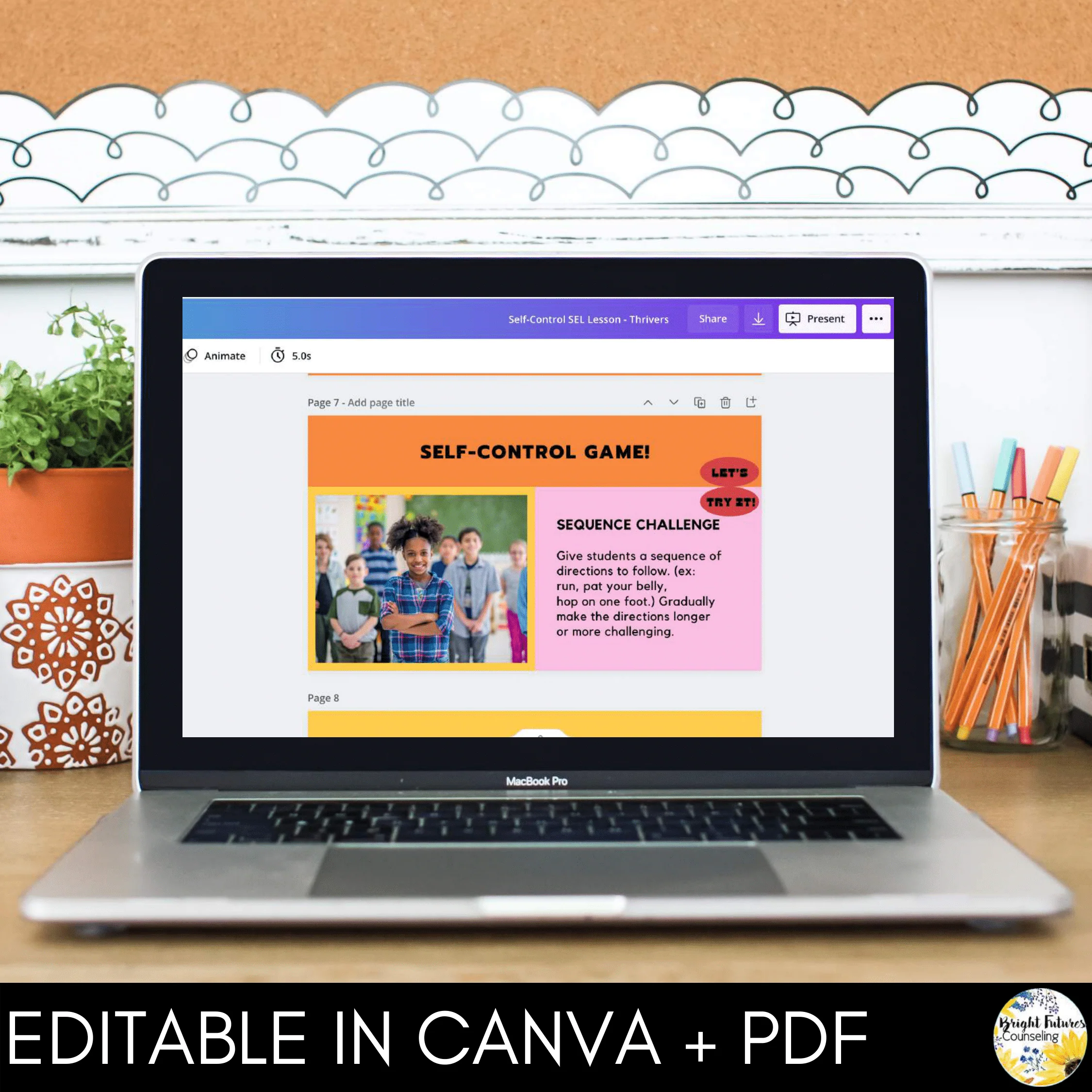 Self-Control SEL Class Lesson - Editable Character Education Counseling Lesson - Image 2