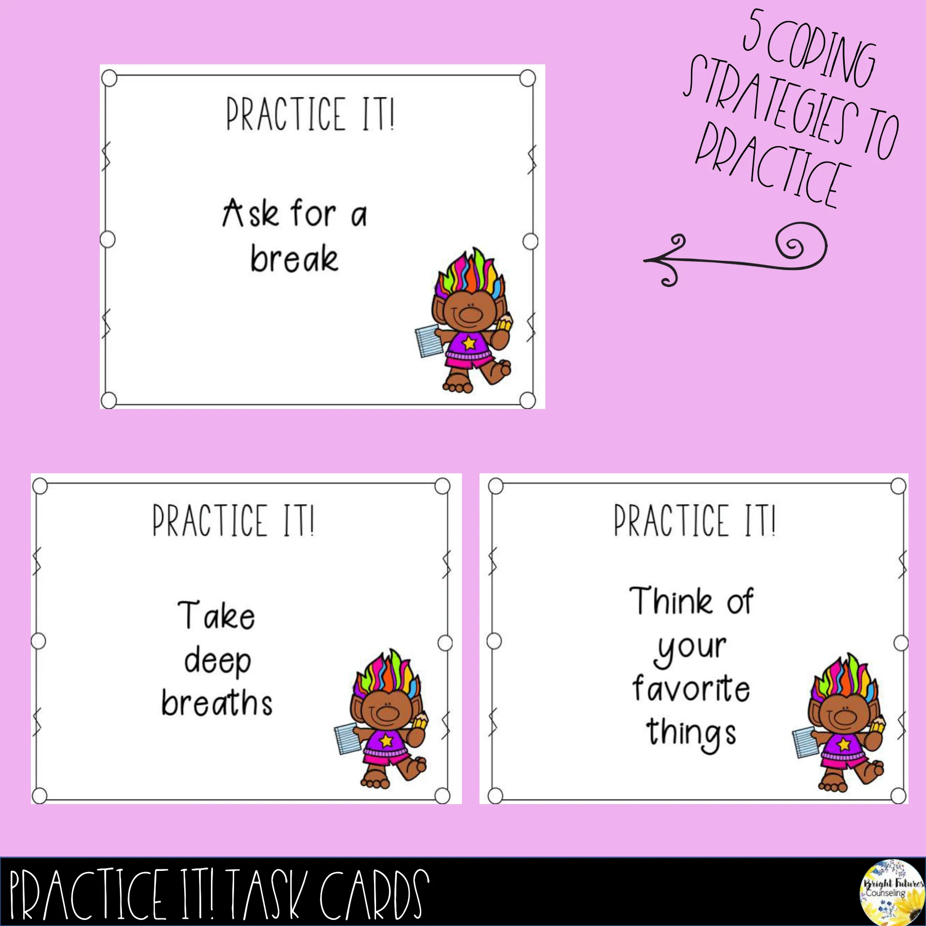 Self-Control Task Cards Self-ConTROLLS Counseling Cards - Image 12