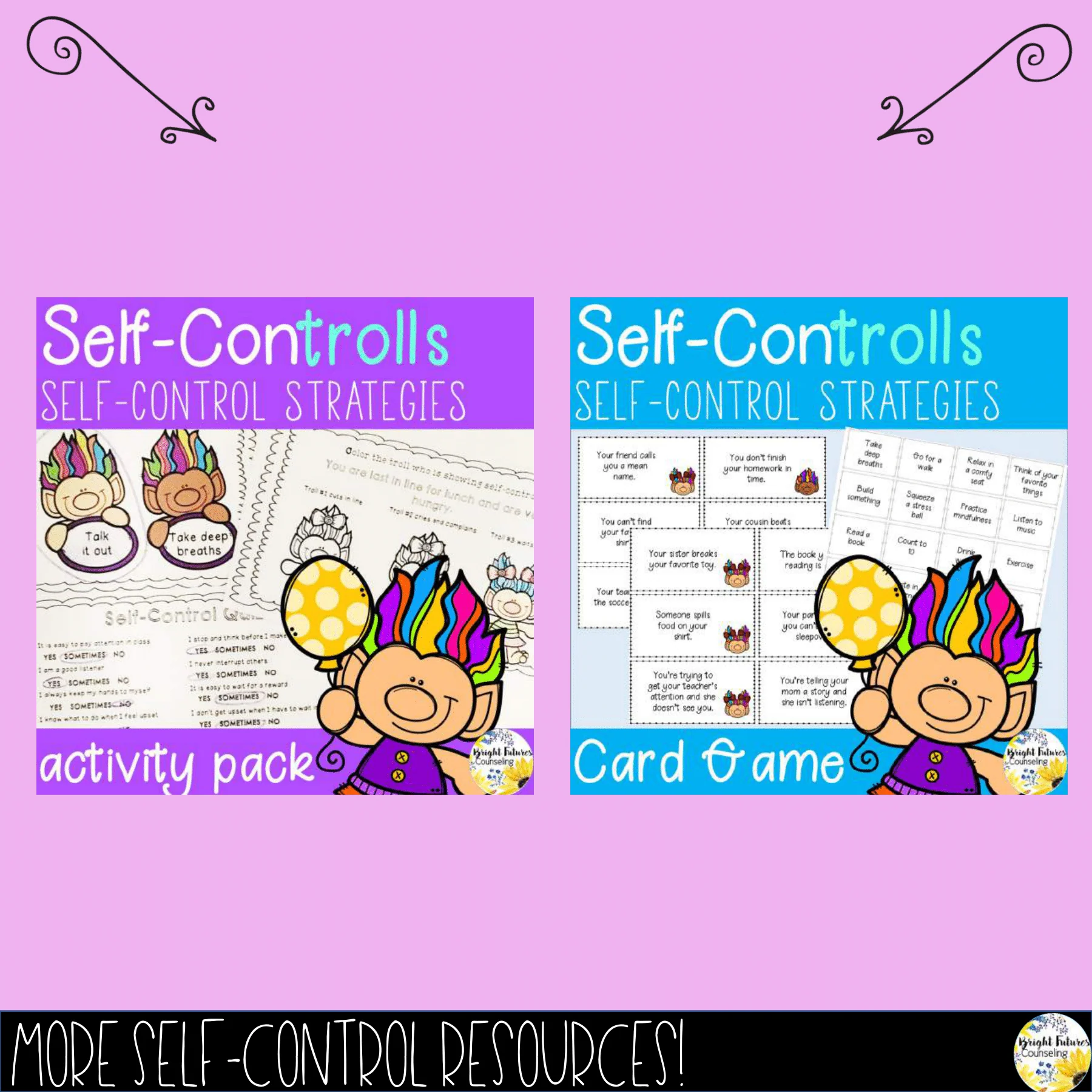 Self-Control Task Cards Self-ConTROLLS Counseling Cards - Image 15