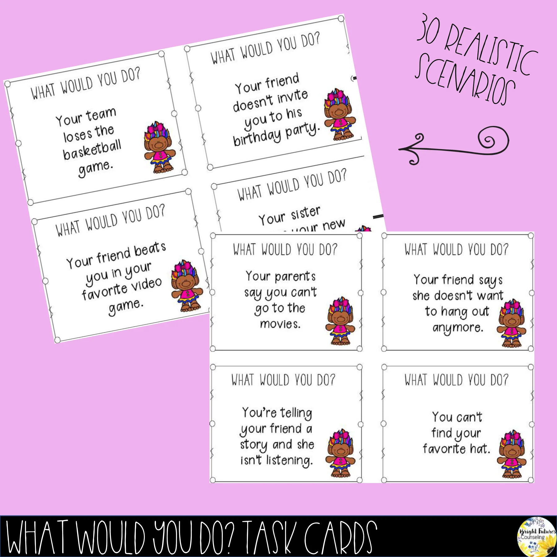 Self-Control Task Cards Self-ConTROLLS Counseling Cards - Image 5