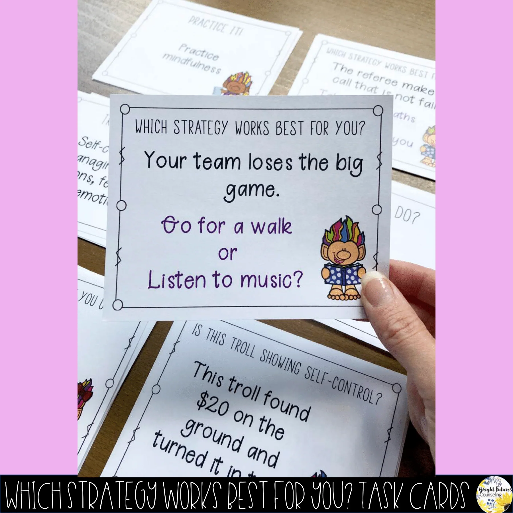 Self-Control Task Cards Self-ConTROLLS Counseling Cards - Image 7