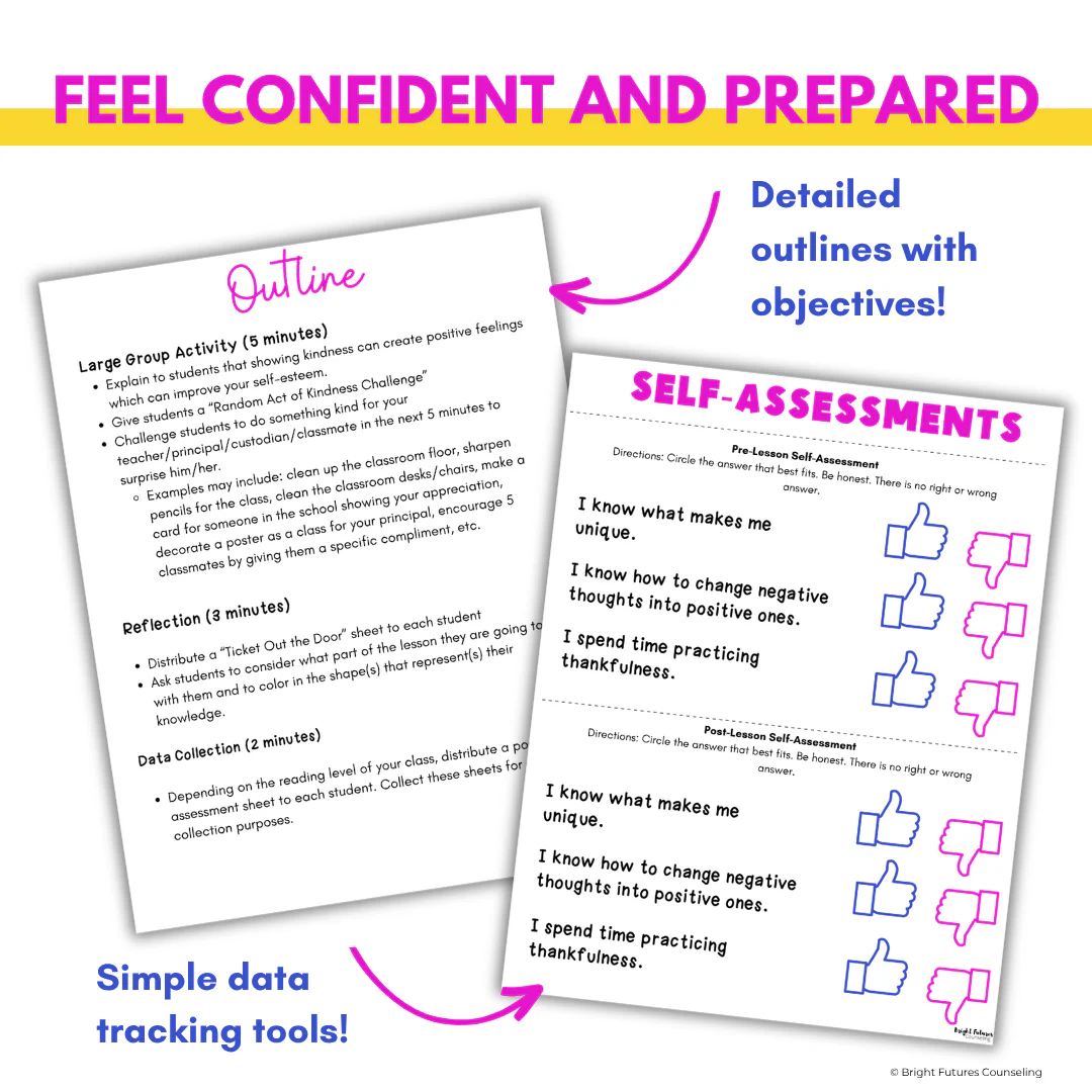 Self-Esteem Counseling Guidance Lesson - Self-Esteem & Confidence Activities - Image 6