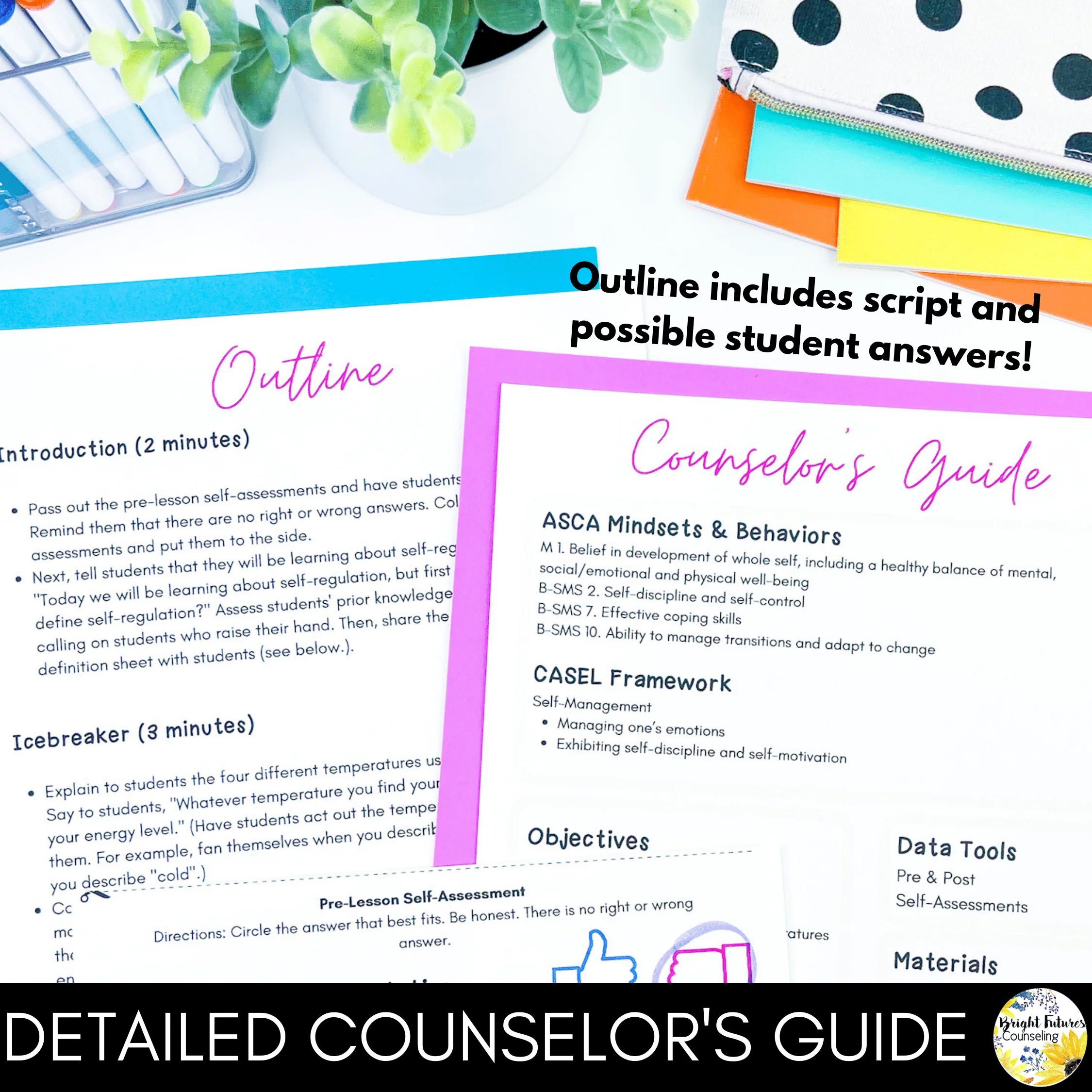 Self-Regulation Lesson for Social Emotional Learning and School Counseling - Image 2
