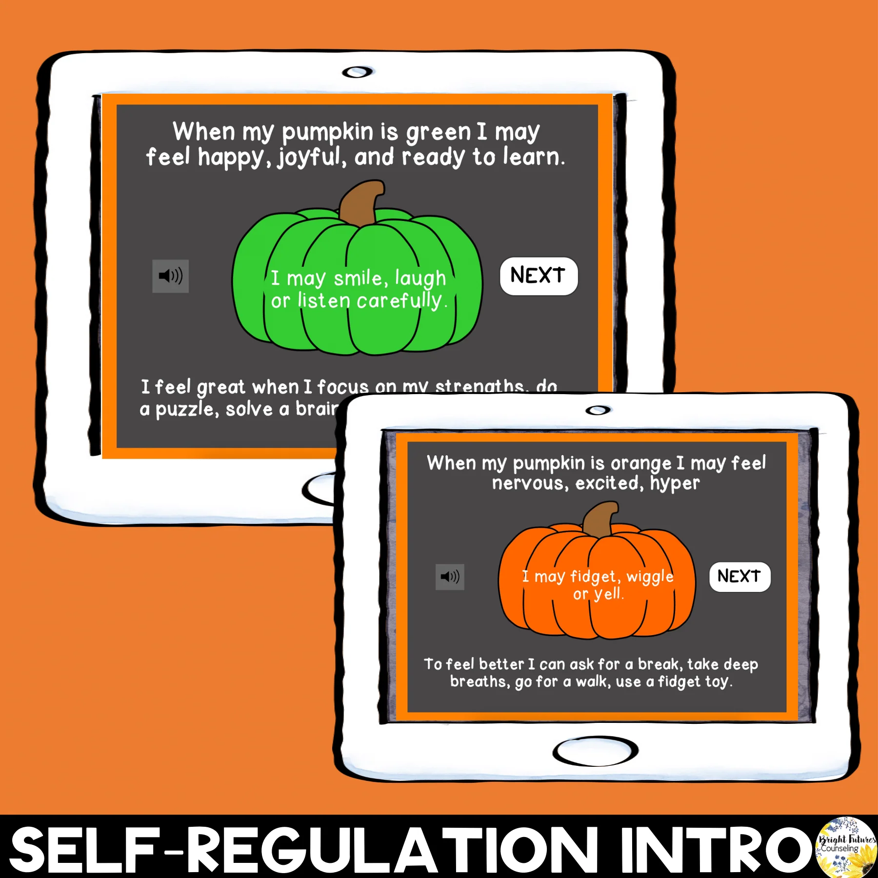 Self-Regulation Pumpkin Boom Cards - Fall and Halloween SEL Counseling Activity - Image 3