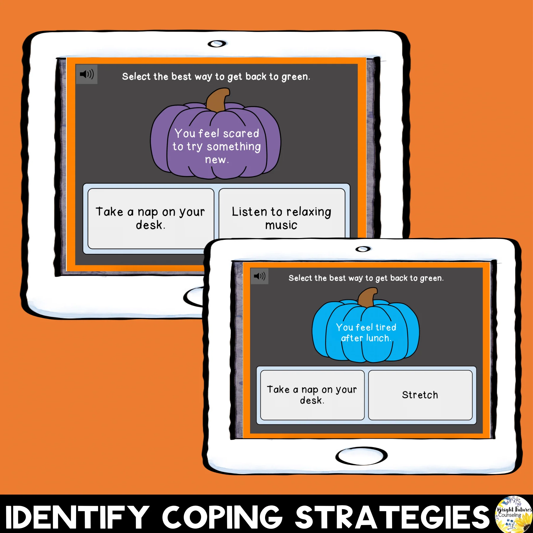 Self-Regulation Pumpkin Boom Cards - Fall and Halloween SEL Counseling Activity - Image 6