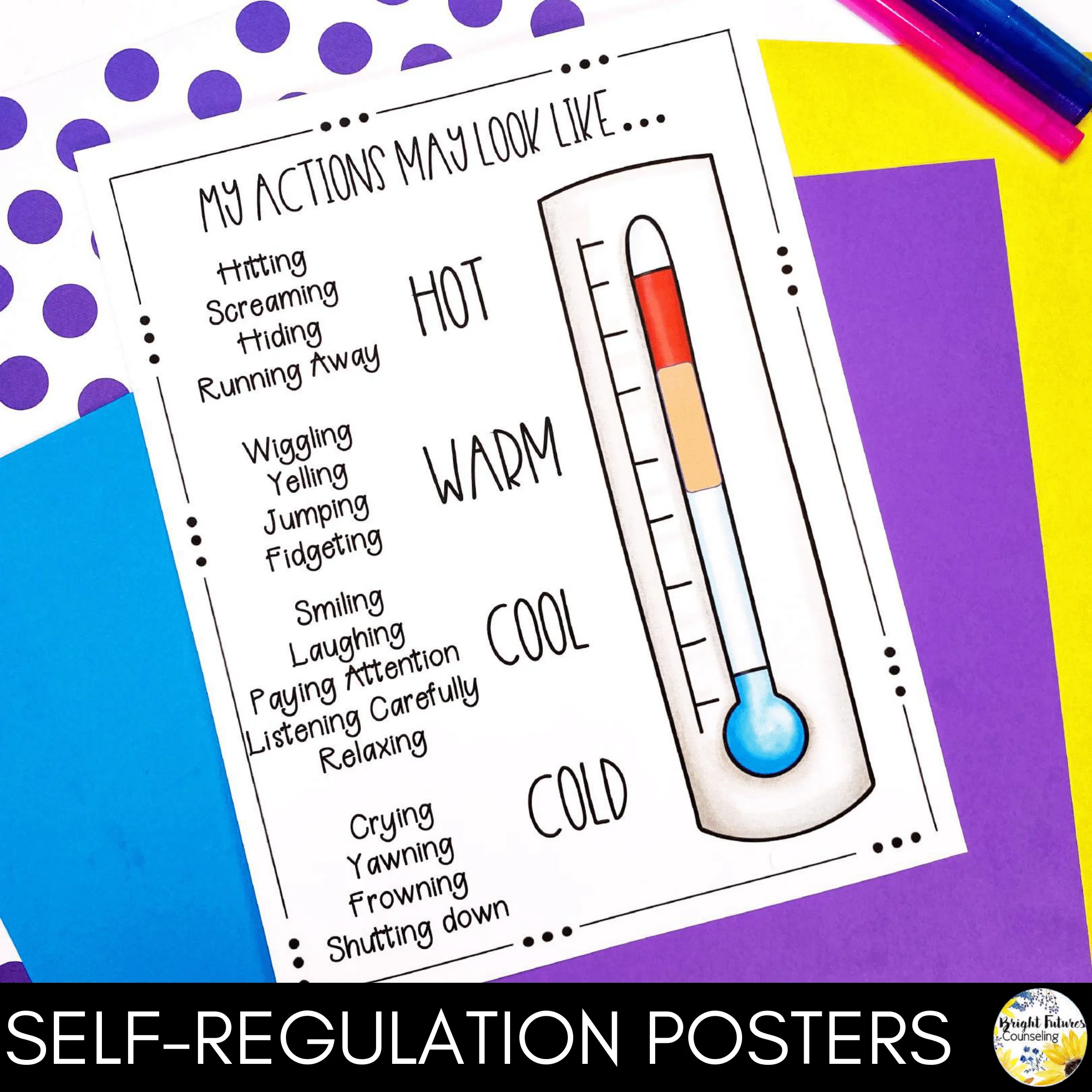 Self-Regulation Scoot Game - Elementary School Counseling Game - Image 8